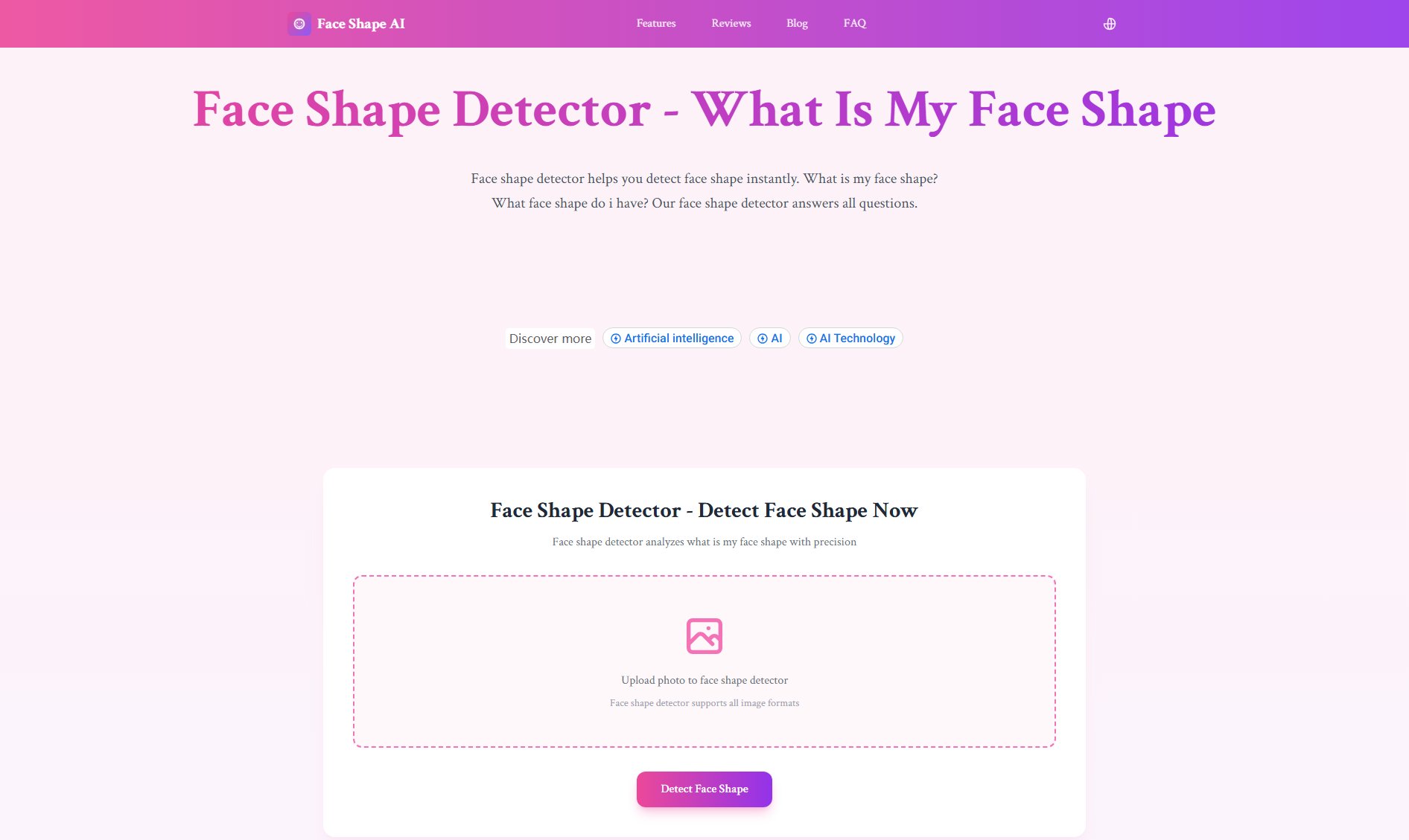 Face Shape AI Face Shape AI Interface & Screenshots Face Shape AI Face Shape AI Interface & Screenshots