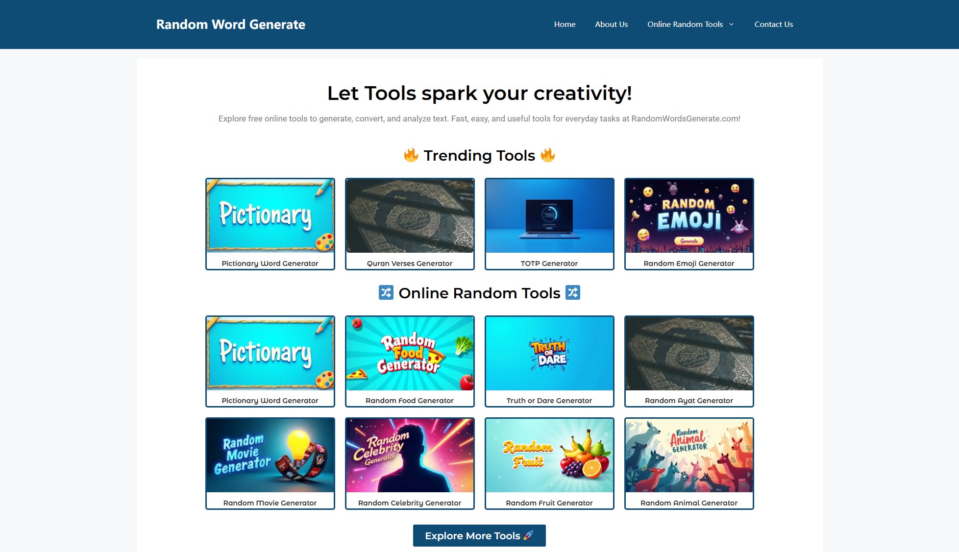 Random Words Generate Screenshot Random Words Generate Screenshot