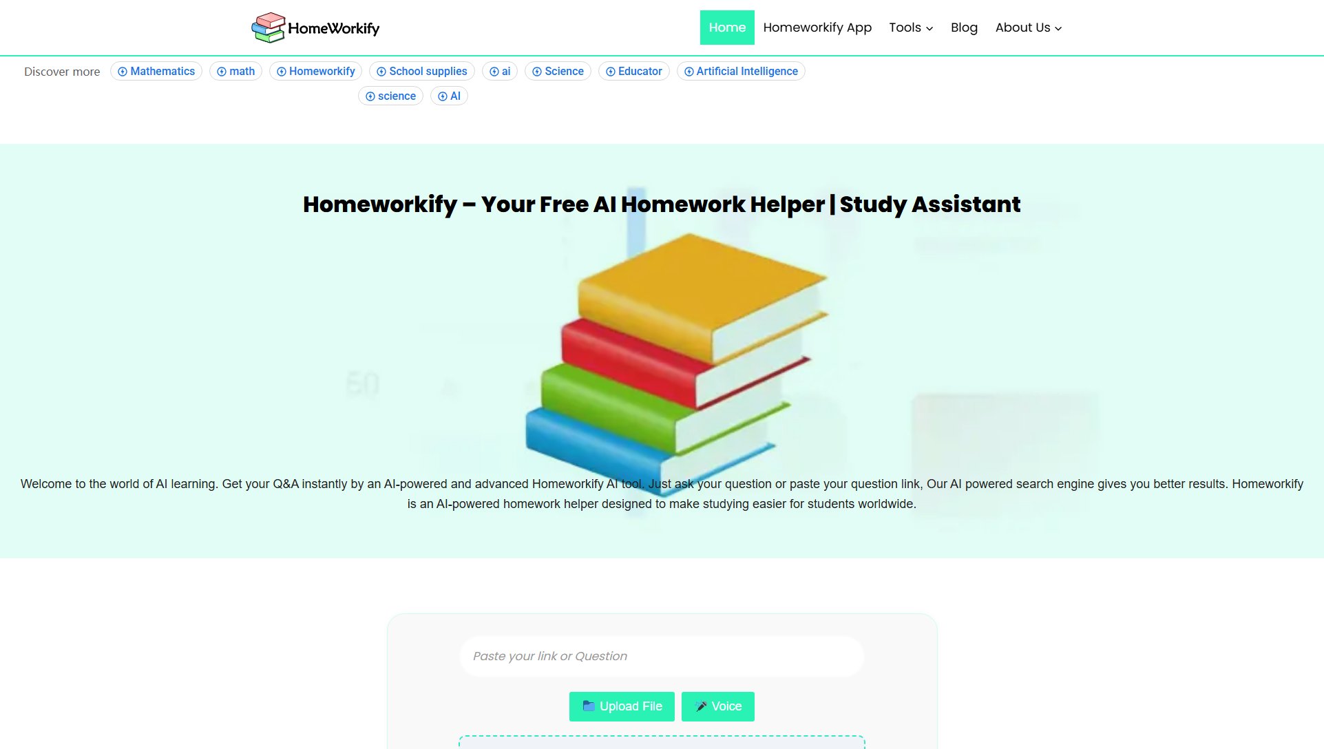Homeworkify Homeworkify Interface & Screenshots