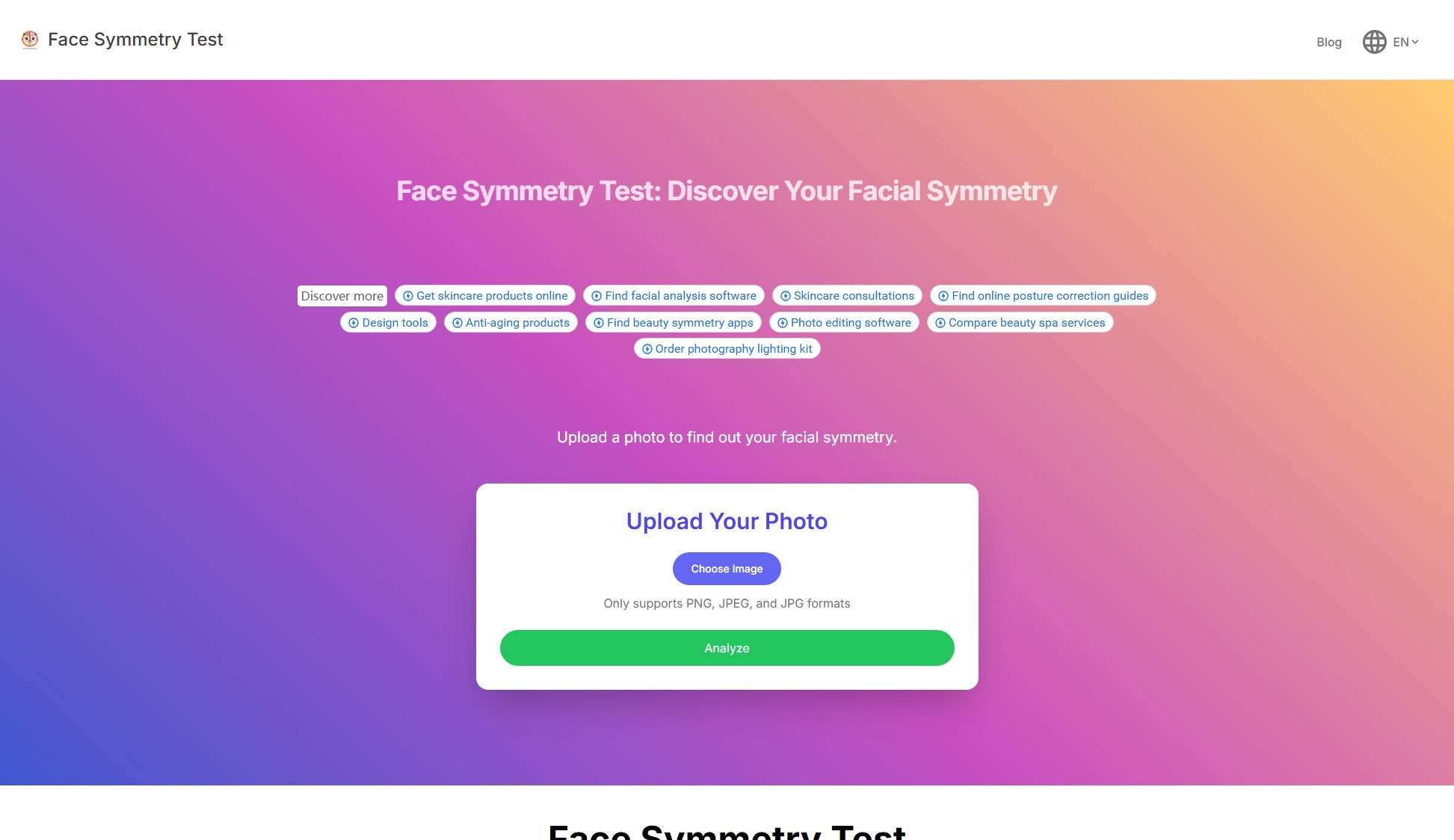 Face Symmetry Test Face Symmetry Test Interface & Screenshots Face Symmetry Test Face Symmetry Test Interface & Screenshots