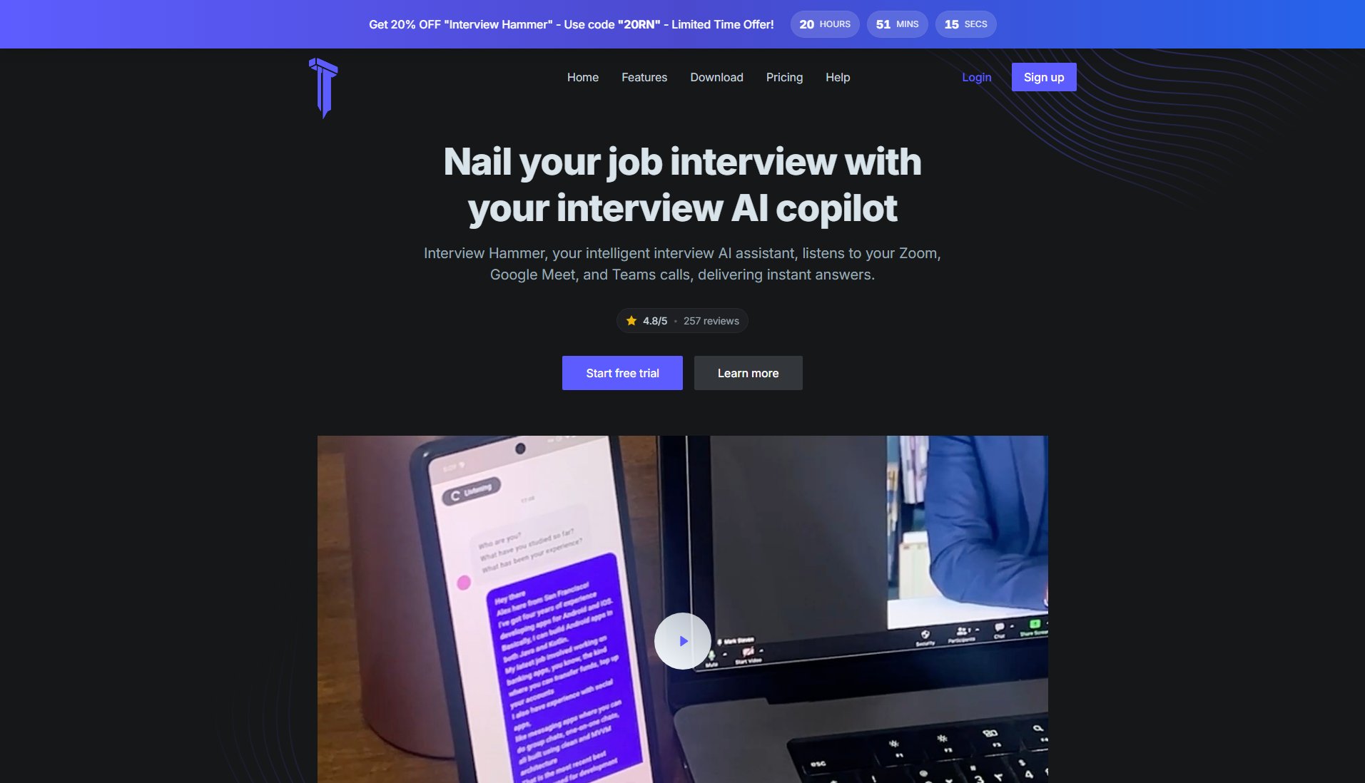 Interview Hammer Interview Hammer Interface & Screenshots