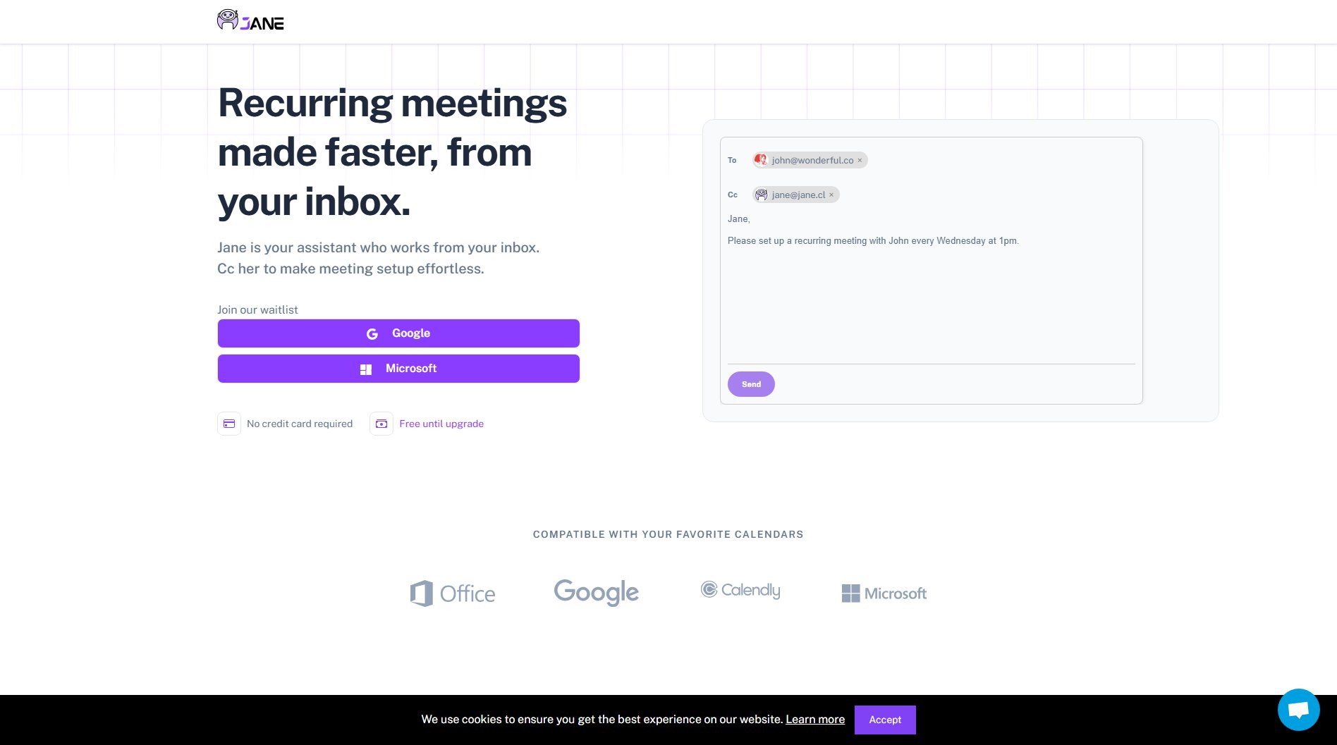 Jane - AI Scheduling Assistant Jane - AI Scheduling Assistant Interface & Screenshots Jane - AI Scheduling Assistant Jane - AI Scheduling Assistant Interface & Screenshots