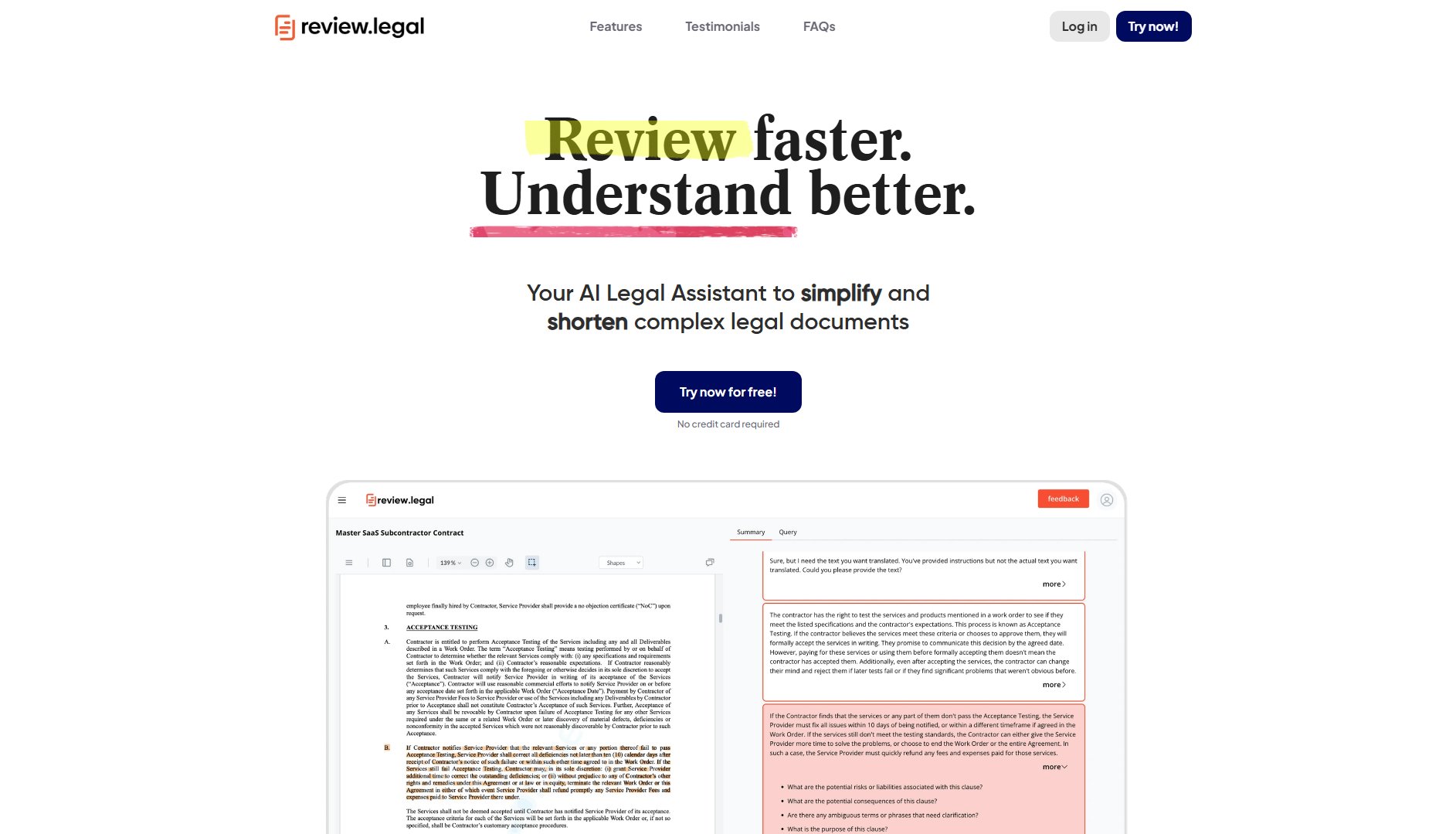 review.legal review.legal Interface & Screenshots review.legal review.legal Interface & Screenshots