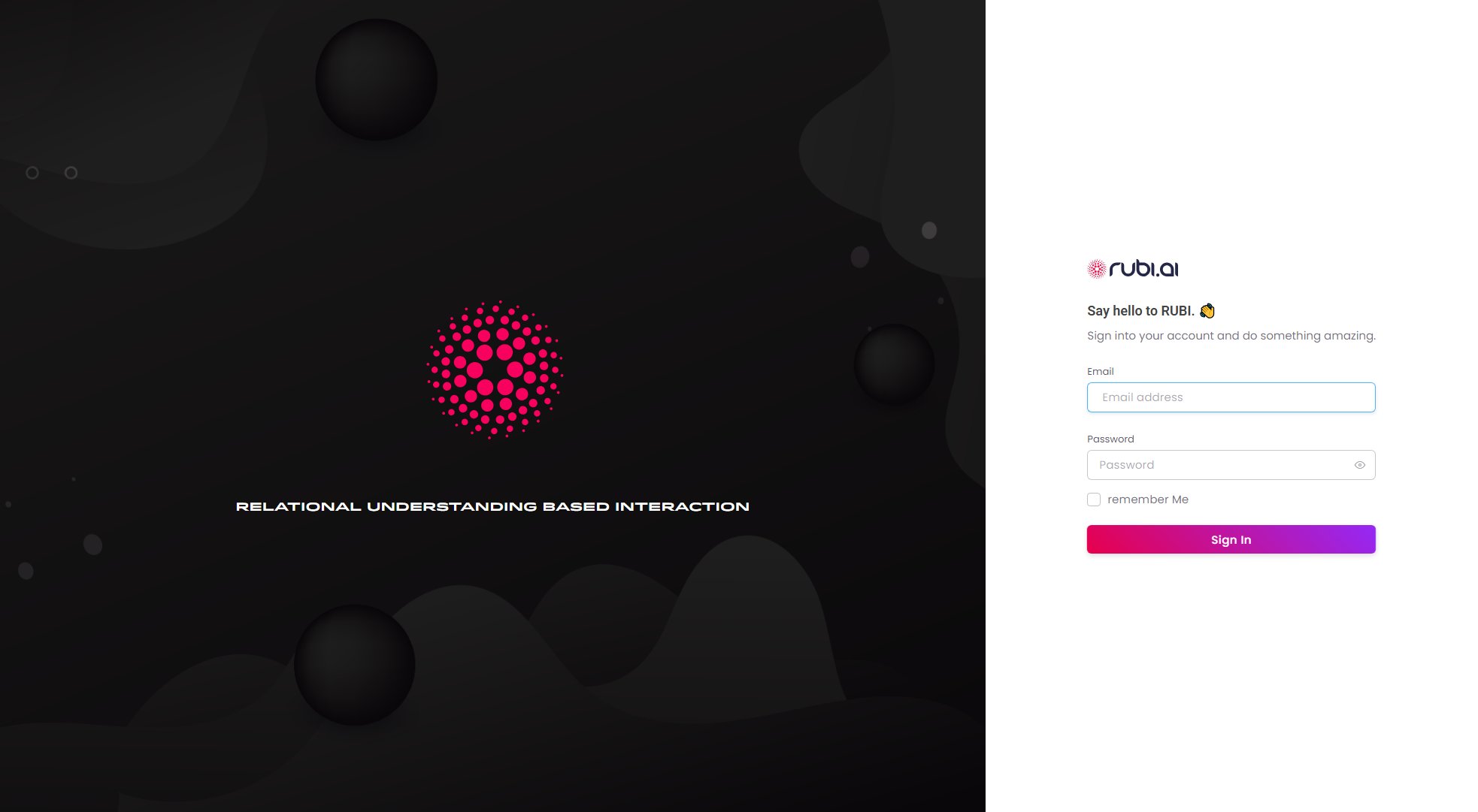 Rubi.ai Rubi.ai Interface & Screenshots