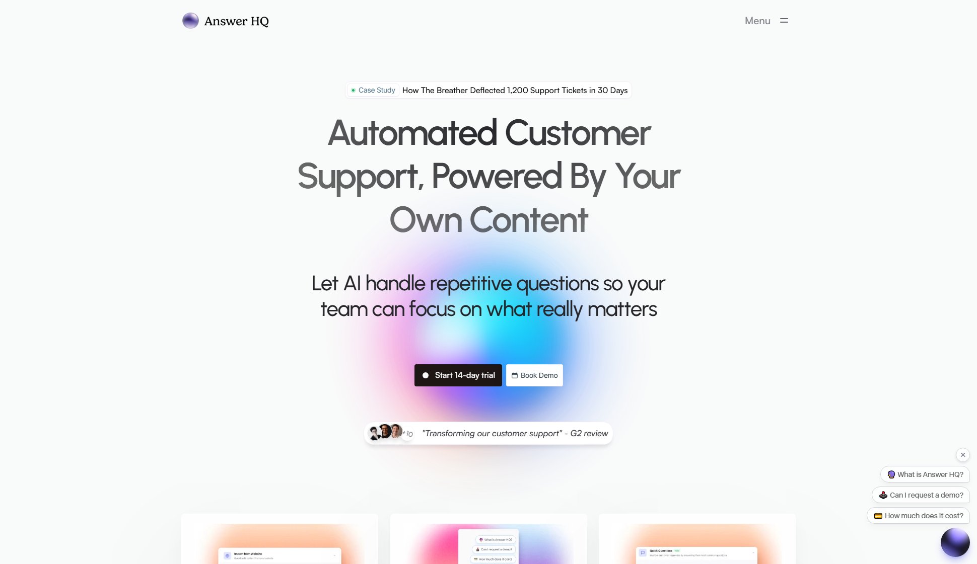 Answer HQ Answer HQ Interface & Screenshots Answer HQ Answer HQ Interface & Screenshots