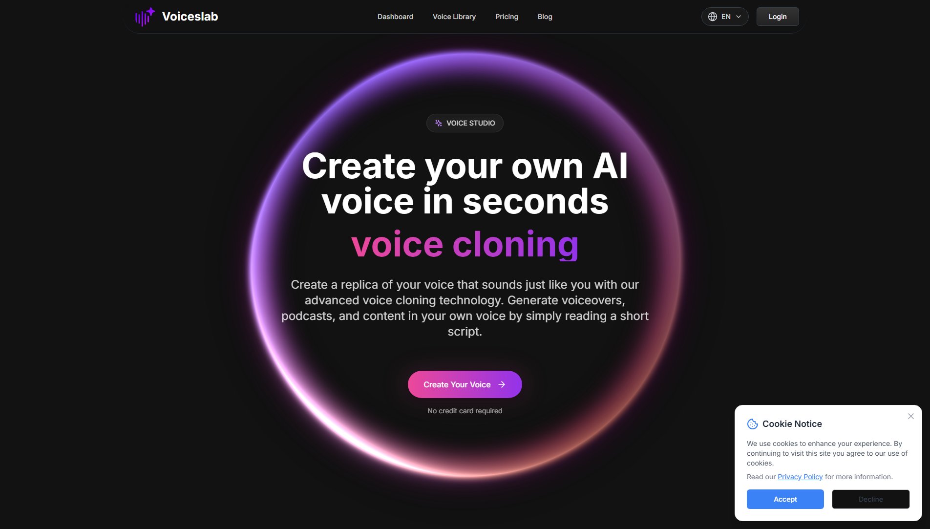 Voiceslab Voiceslab Interface & Screenshots