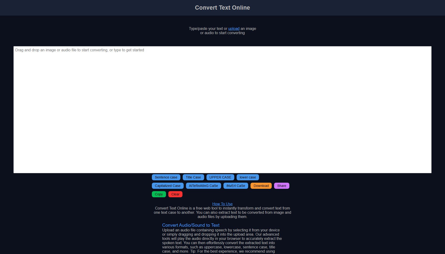 Convert Text Online Convert Text Online Interface & Screenshots Convert Text Online Convert Text Online Interface & Screenshots