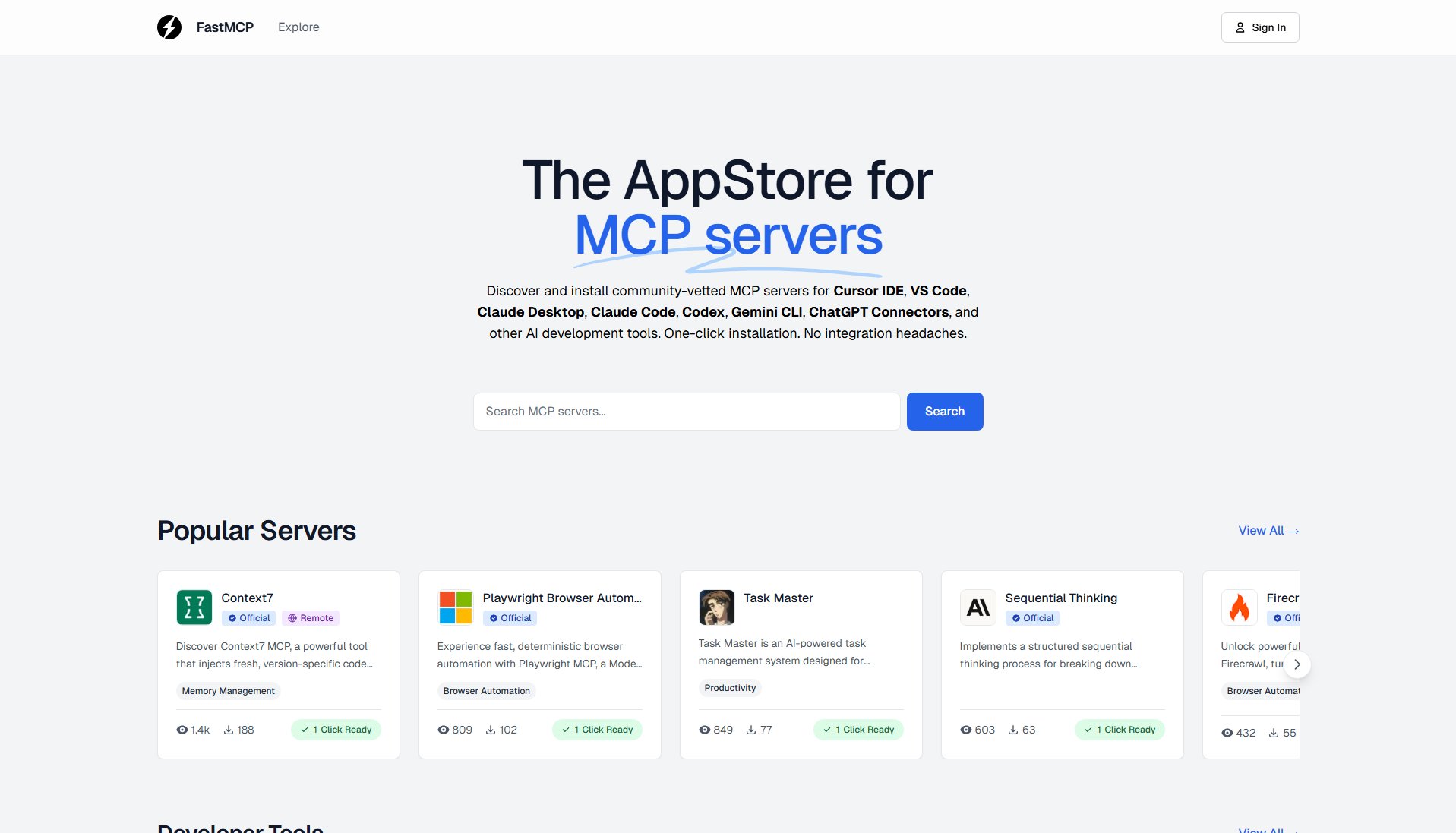 FastMCP FastMCP Interface & Screenshots