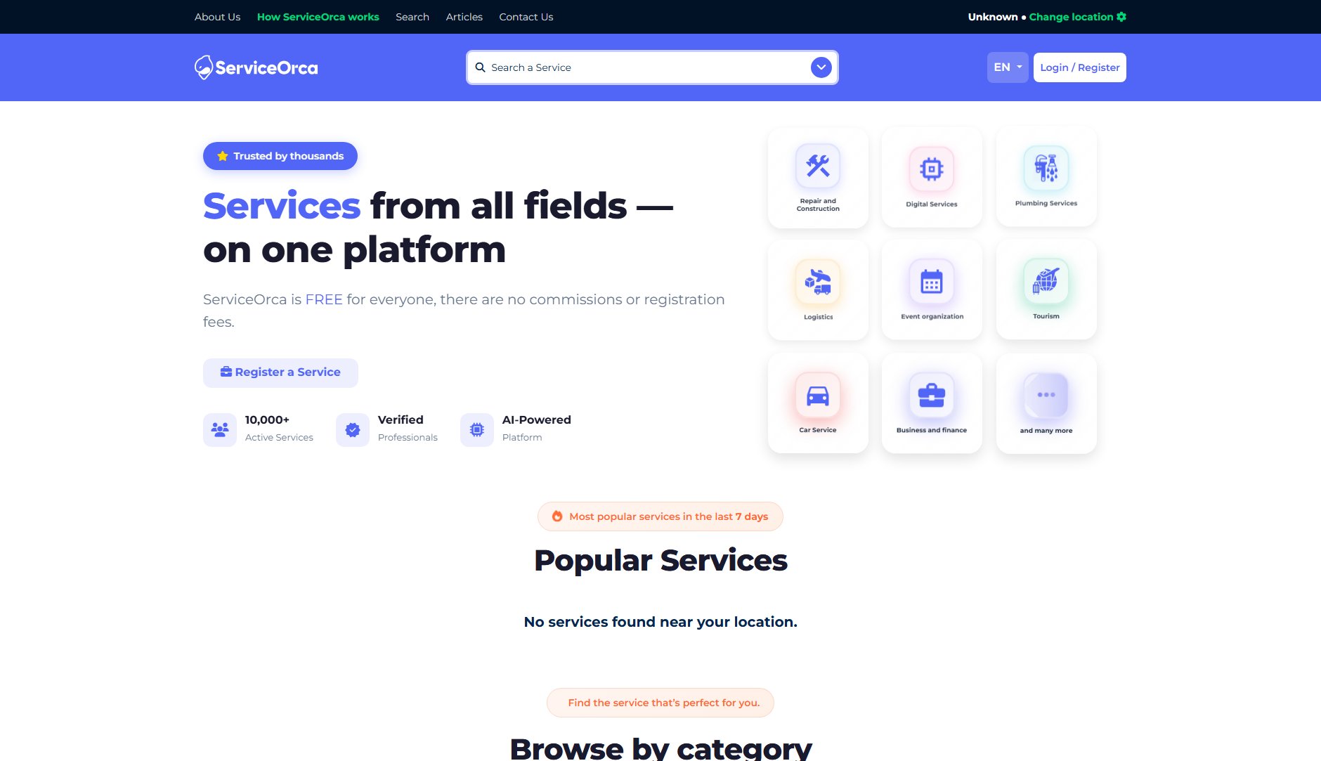 ServiceOrca ServiceOrca Interface & Screenshots