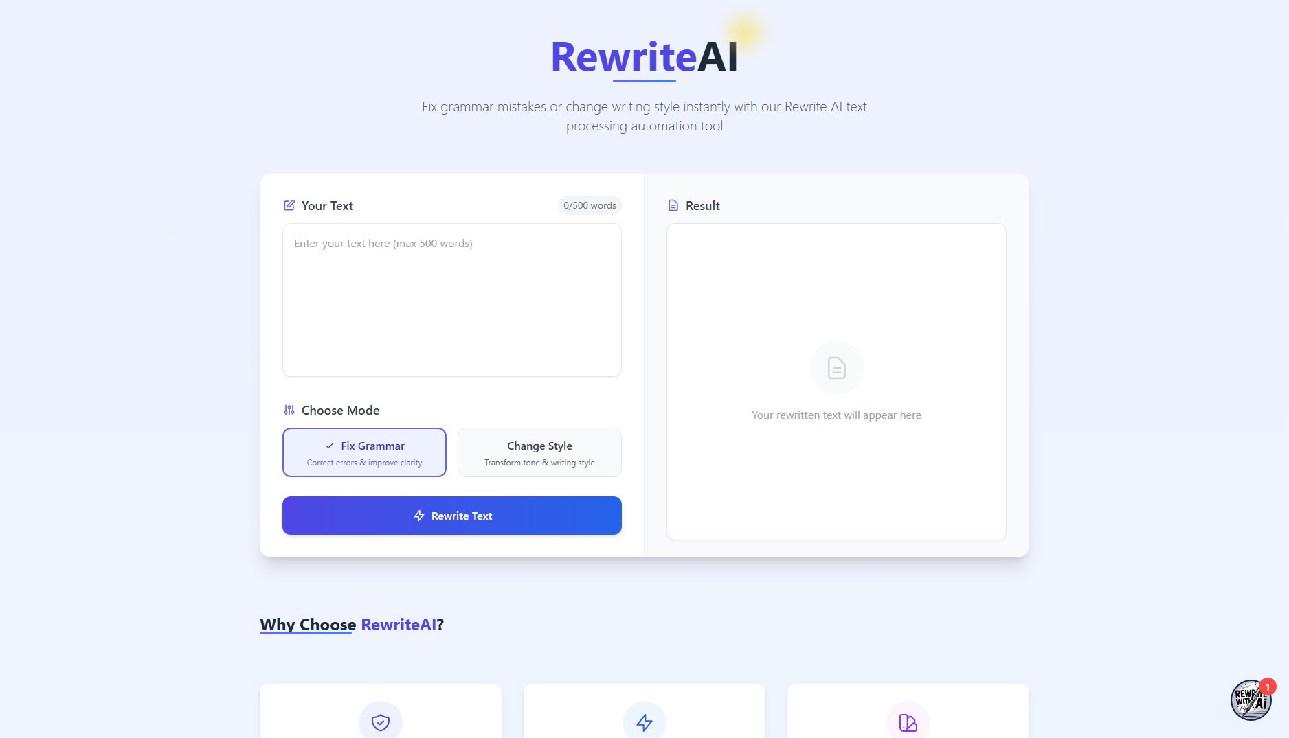 Rewrite AI Screenshot Rewrite AI Screenshot