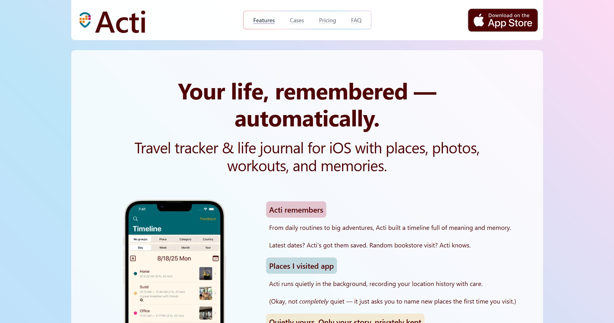 Acti Acti Interface & Screenshots