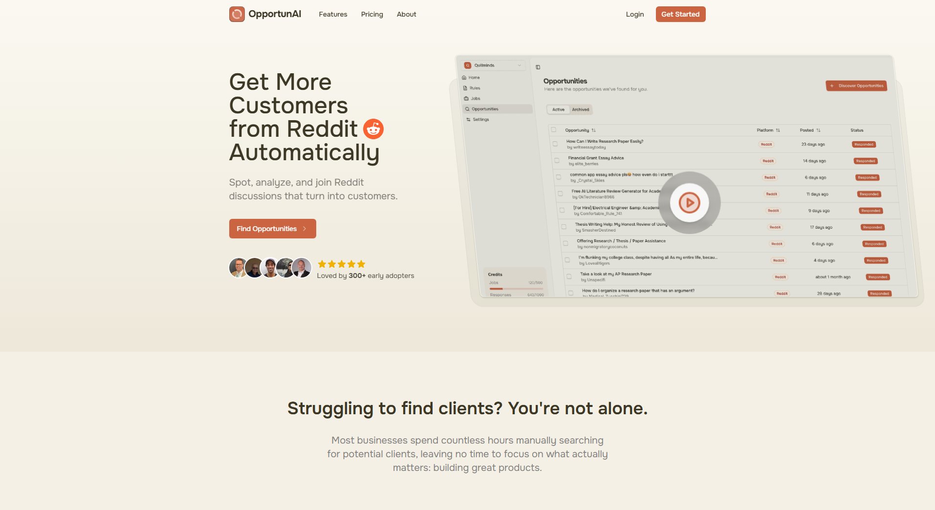 OpportunAI OpportunAI Interface & Screenshots OpportunAI OpportunAI Interface & Screenshots