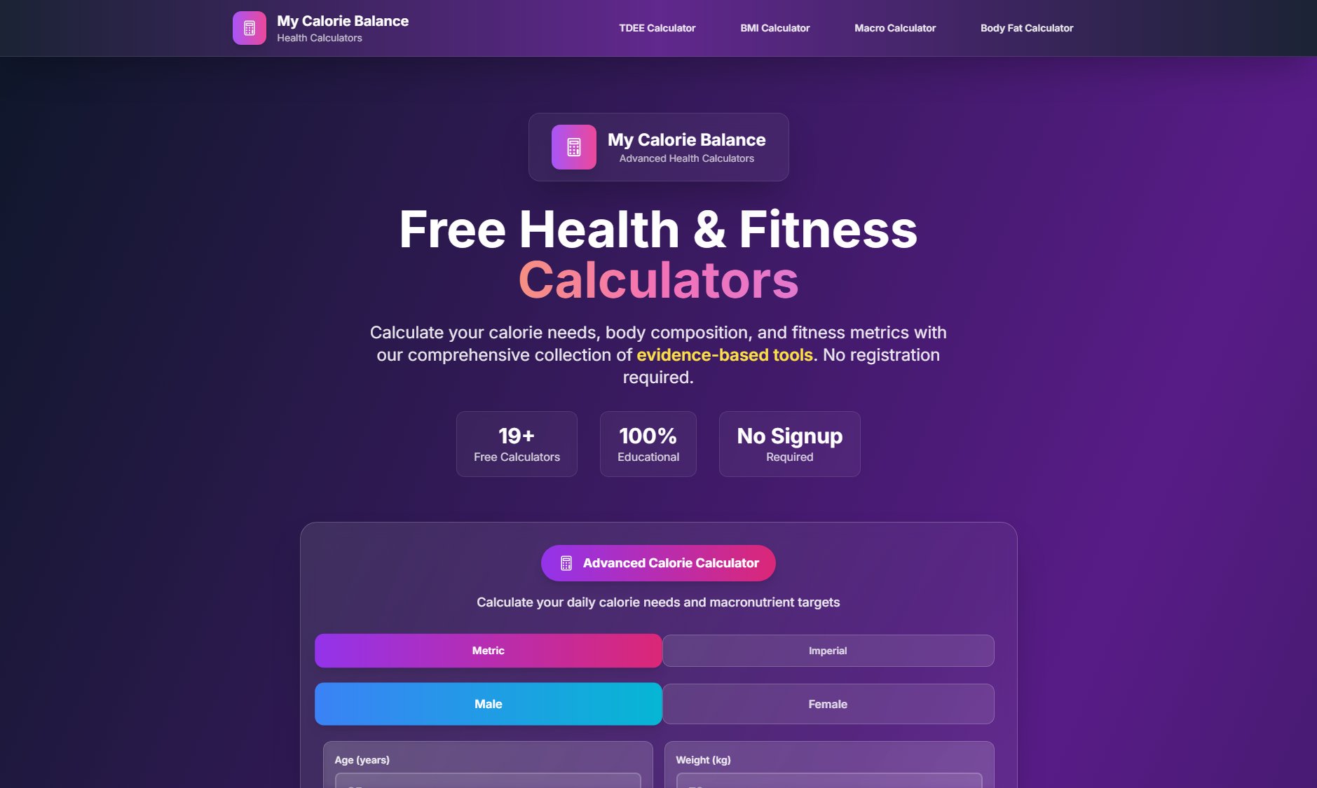 My Calorie Balance My Calorie Balance Interface & Screenshots My Calorie Balance My Calorie Balance Interface & Screenshots