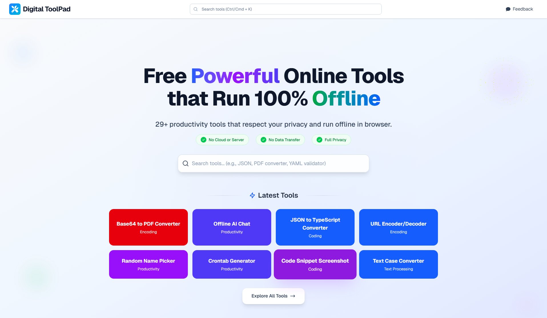 DigitalToolPad DigitalToolPad Interface & Screenshots