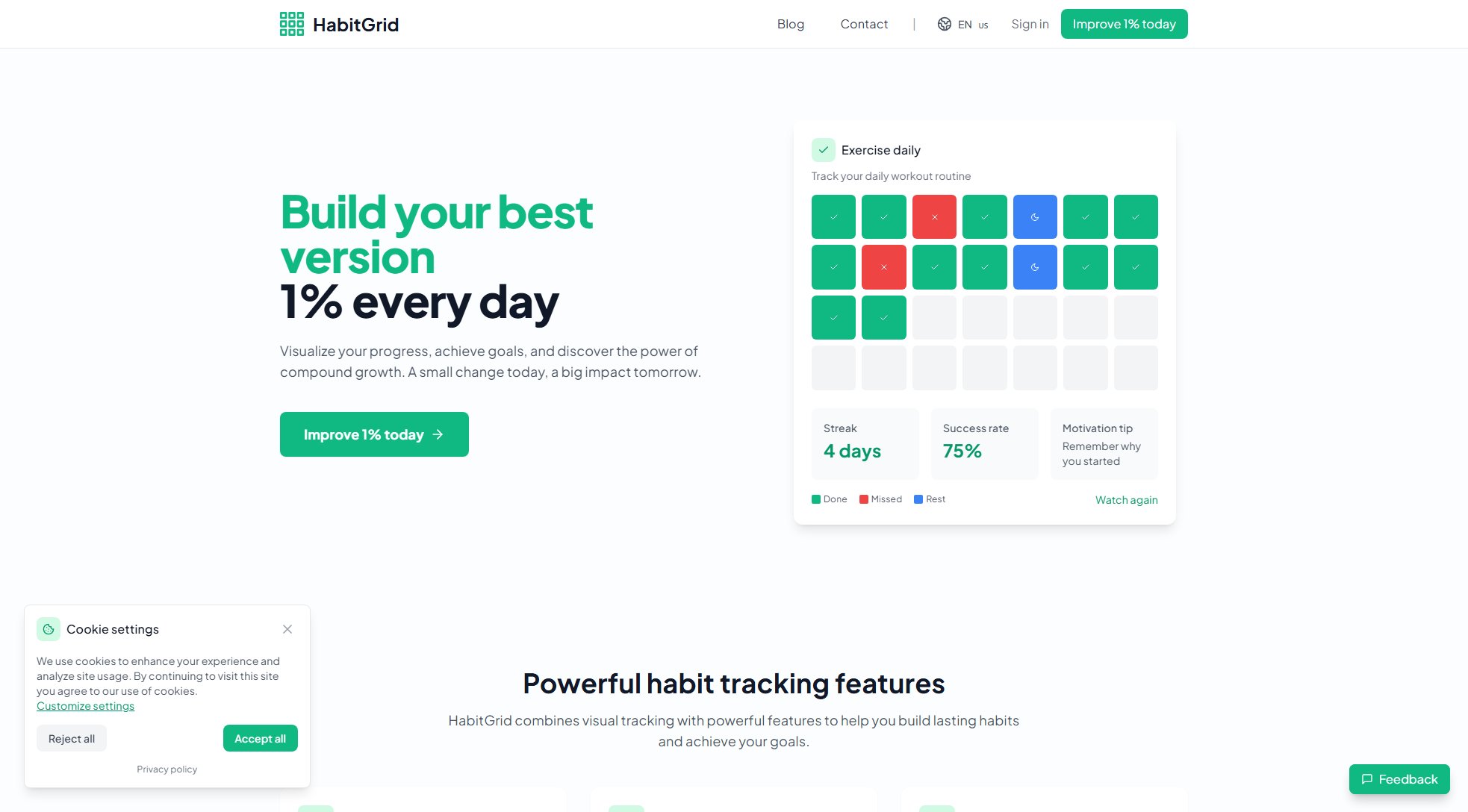 HabitGrid HabitGrid Interface & Screenshots HabitGrid HabitGrid Interface & Screenshots
