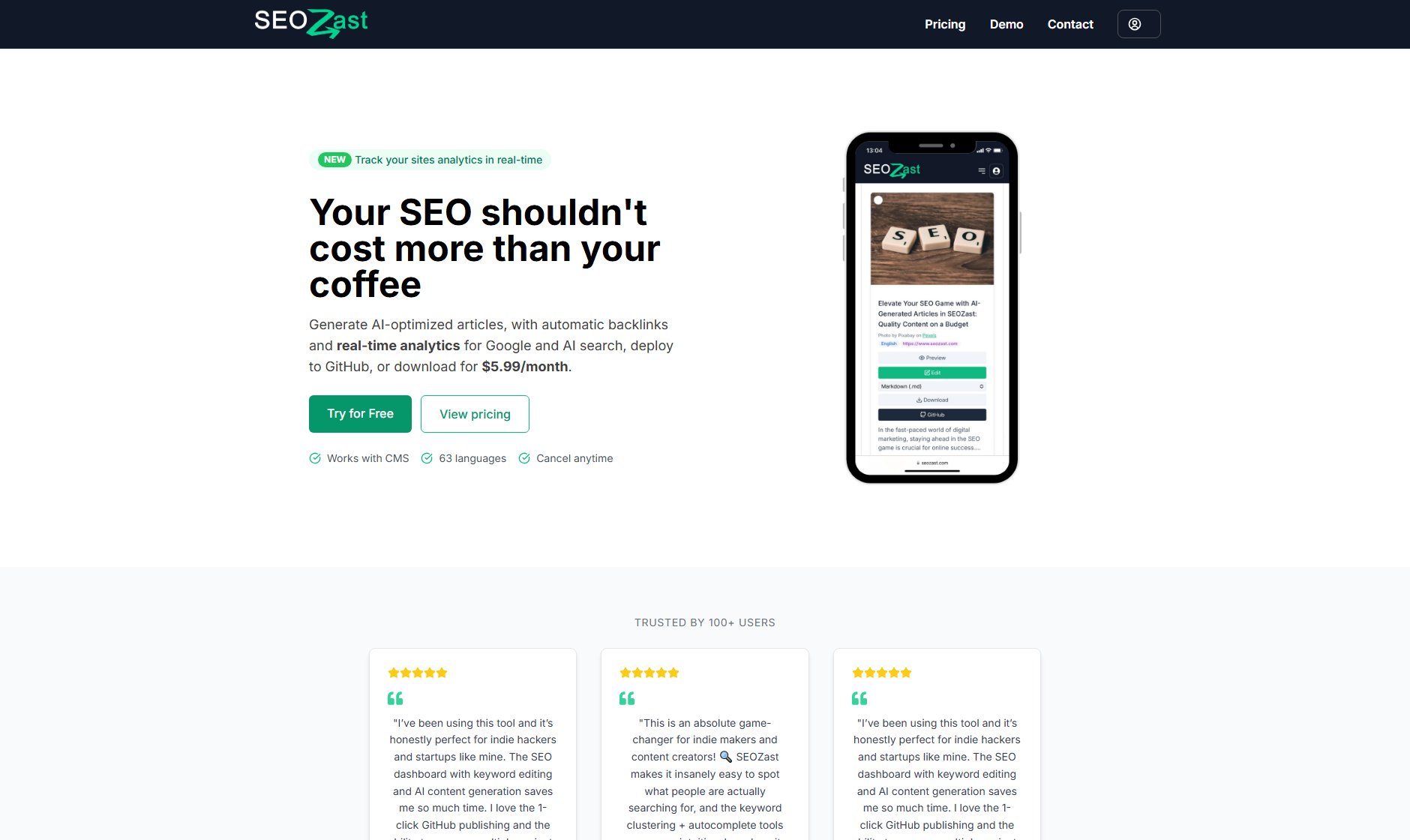 SEOZast SEOZast Interface & Screenshots