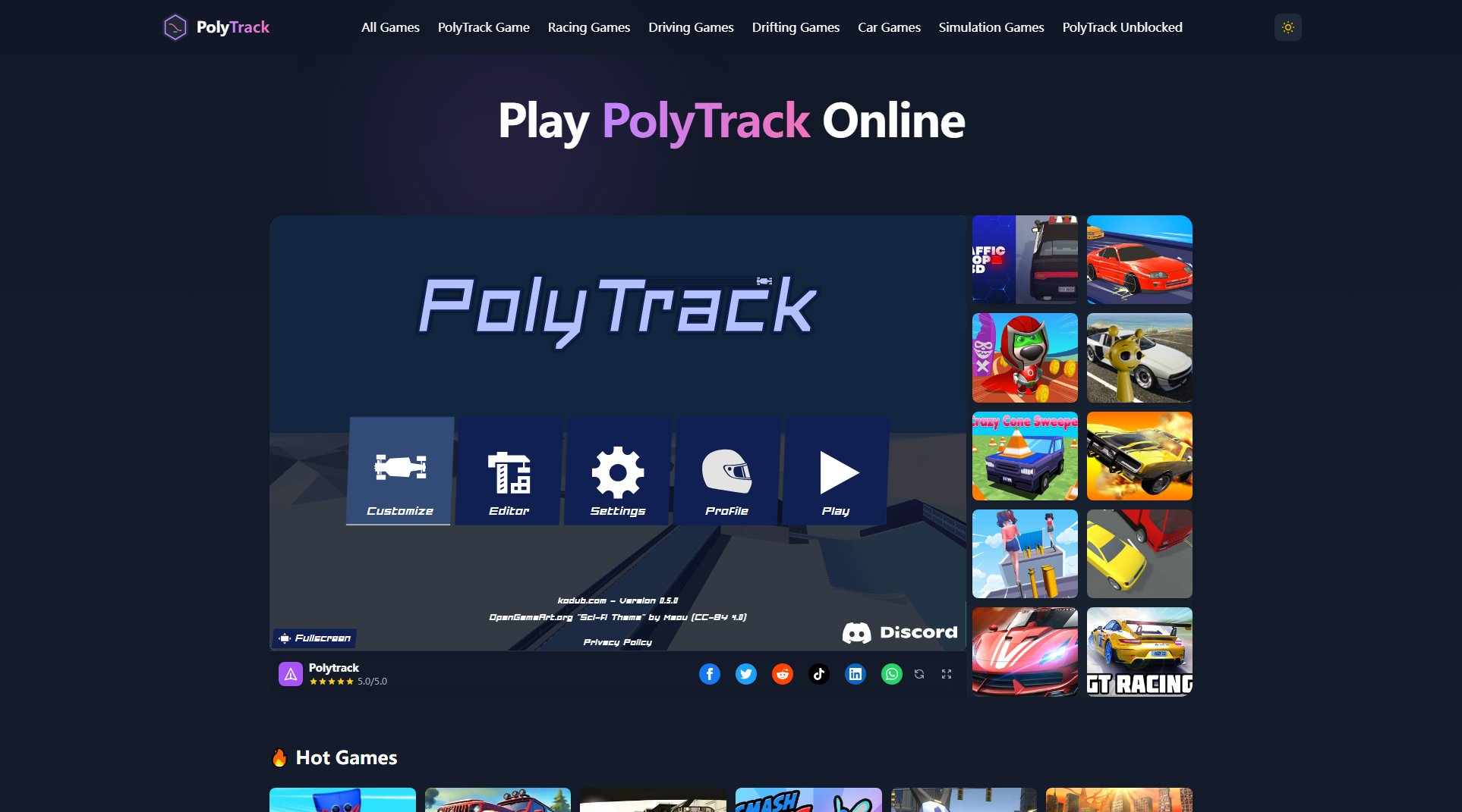 PolyTrack PolyTrack Interface & Screenshots