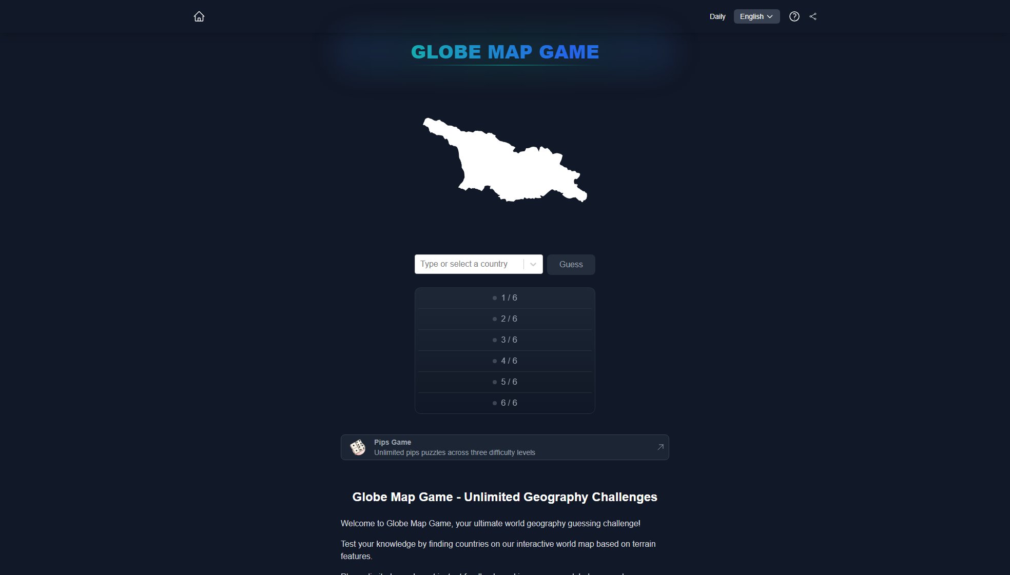 Globe Map Game Globe Map Game Interface & Screenshots