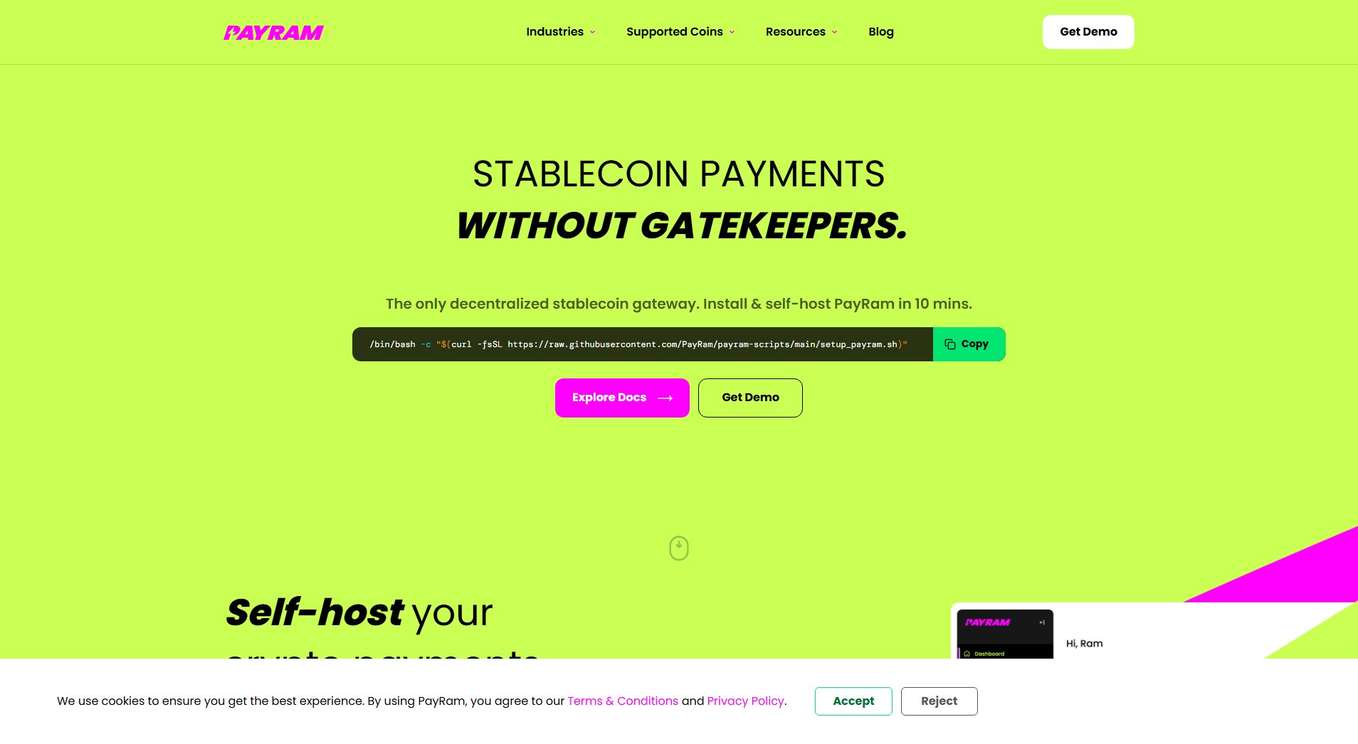 PayRam PayRam Interface & Screenshots
