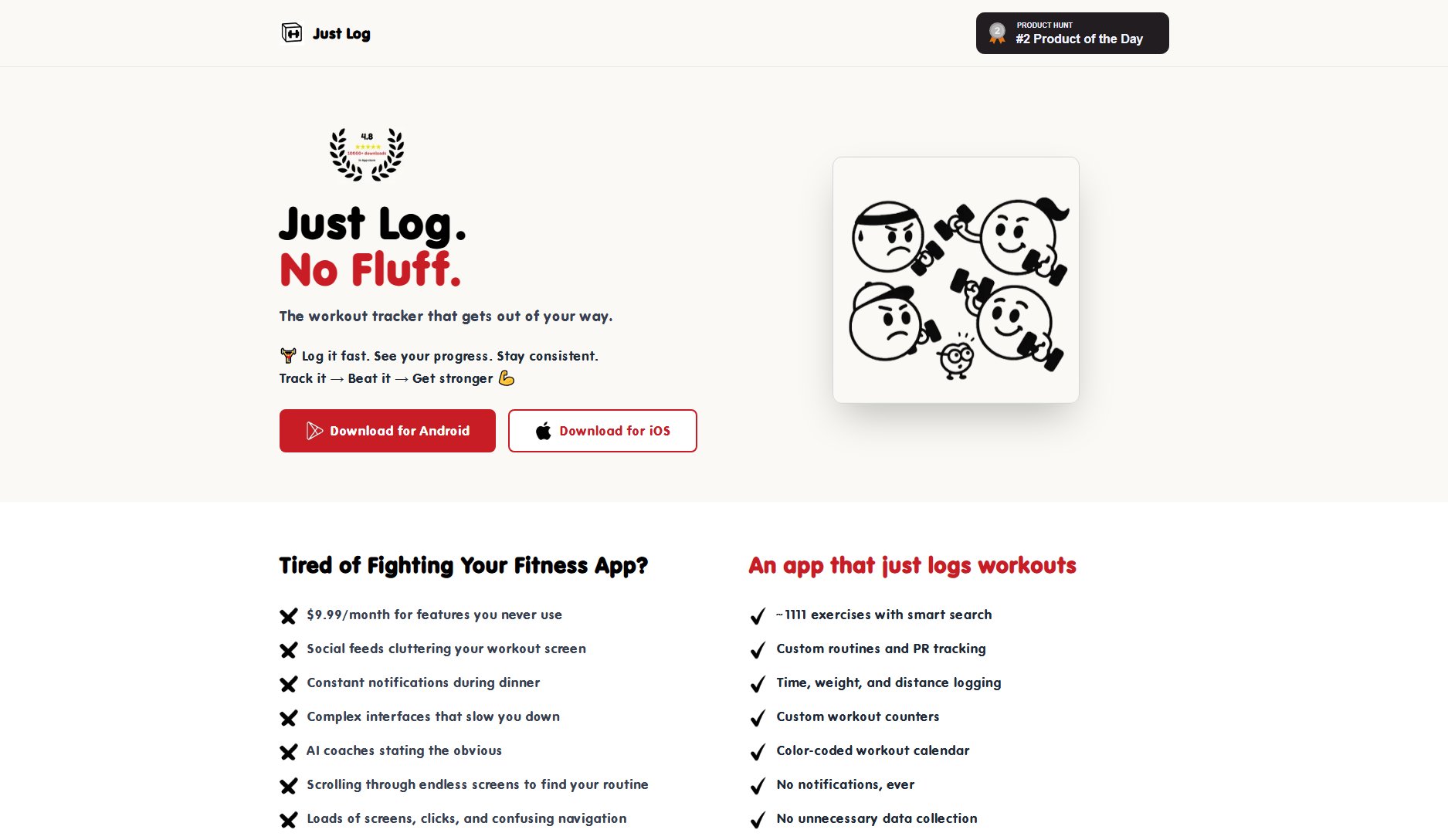 Just Log Just Log Interface & Screenshots