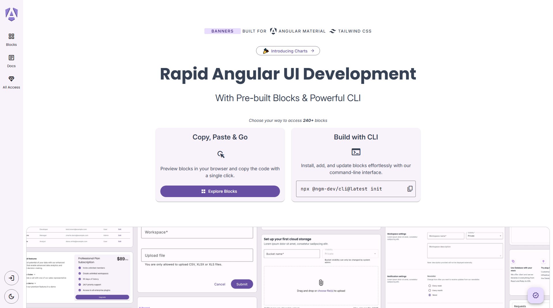 Angular Material Blocks Angular Material Blocks Interface & Screenshots Angular Material Blocks Angular Material Blocks Interface & Screenshots