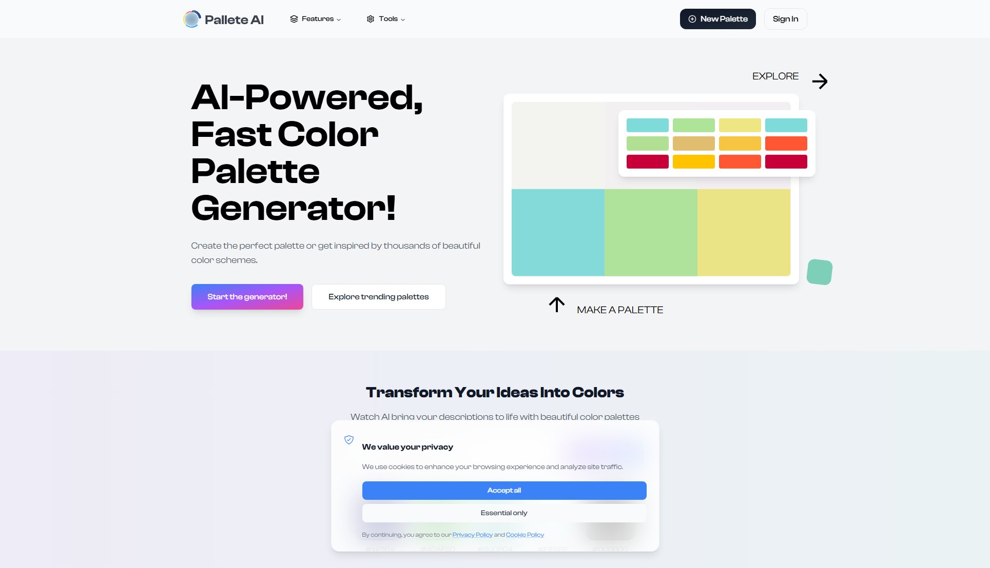 Pallete AI Pallete AI Interface & Screenshots Pallete AI Pallete AI Interface & Screenshots