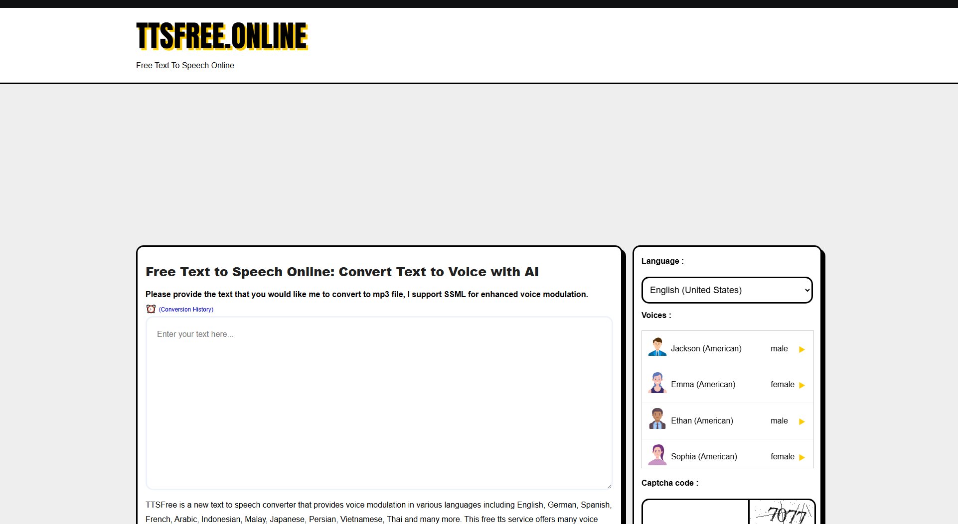 TTSFree Screenshot