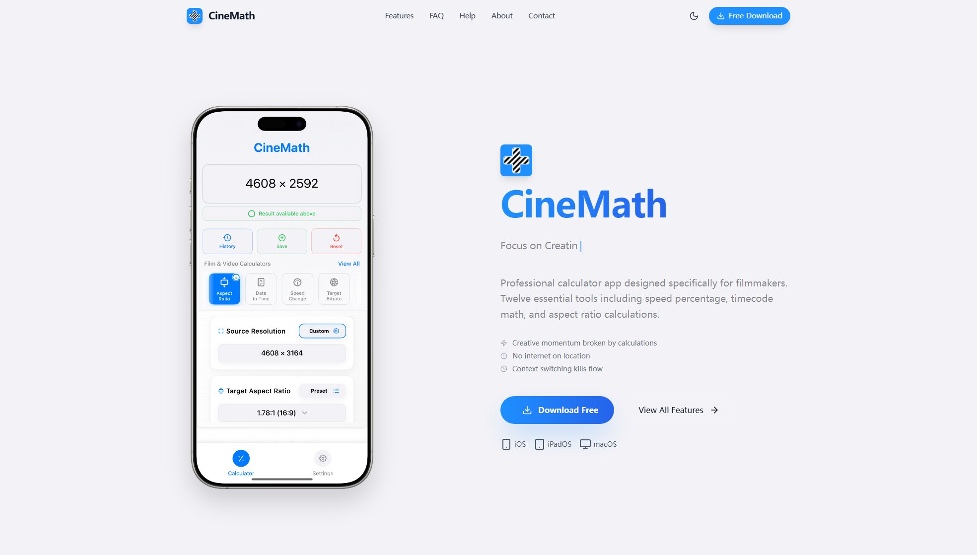 CineMath CineMath Interface & Screenshots