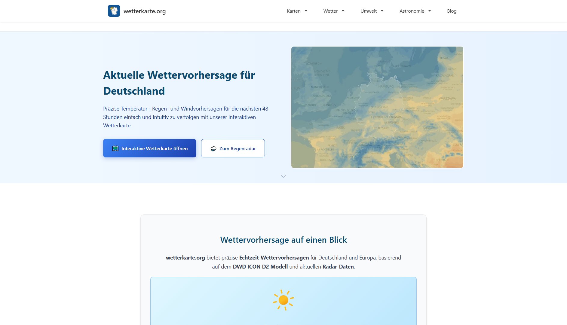 wetterkarte.org Screenshot