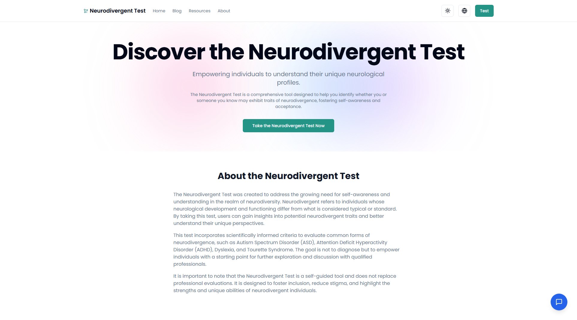 Neurodivergent Test Neurodivergent Test Interface & Screenshots Neurodivergent Test Neurodivergent Test Interface & Screenshots