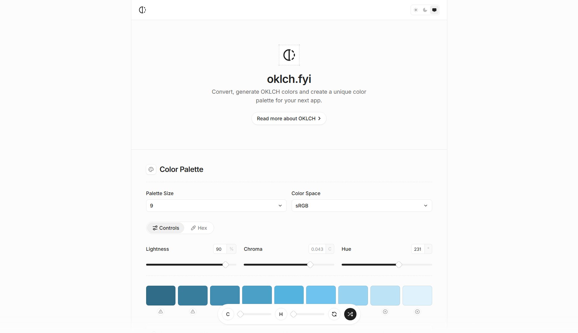 OKLCH Color Picker Screenshot