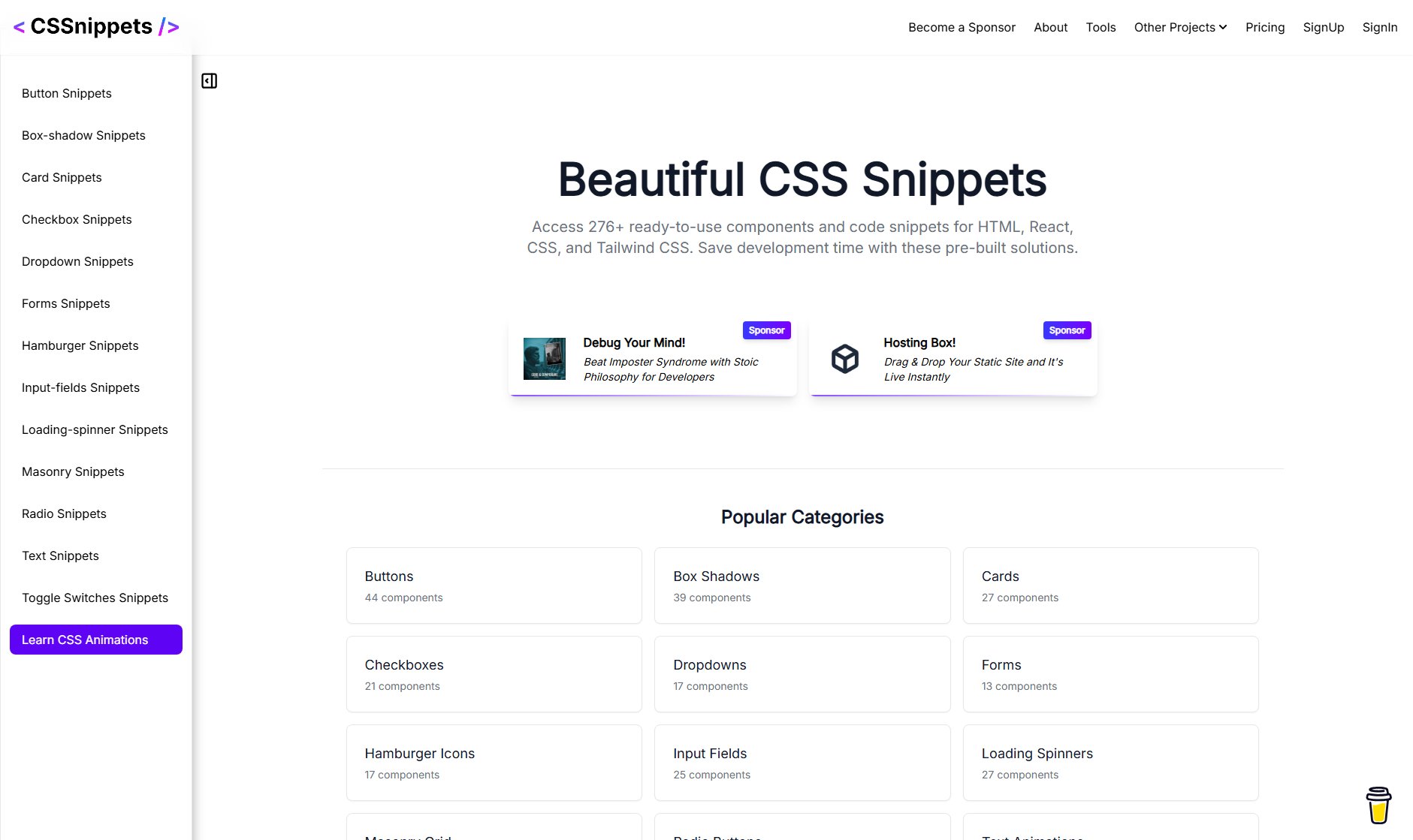 CSSnippets CSSnippets Interface & Screenshots CSSnippets CSSnippets Interface & Screenshots