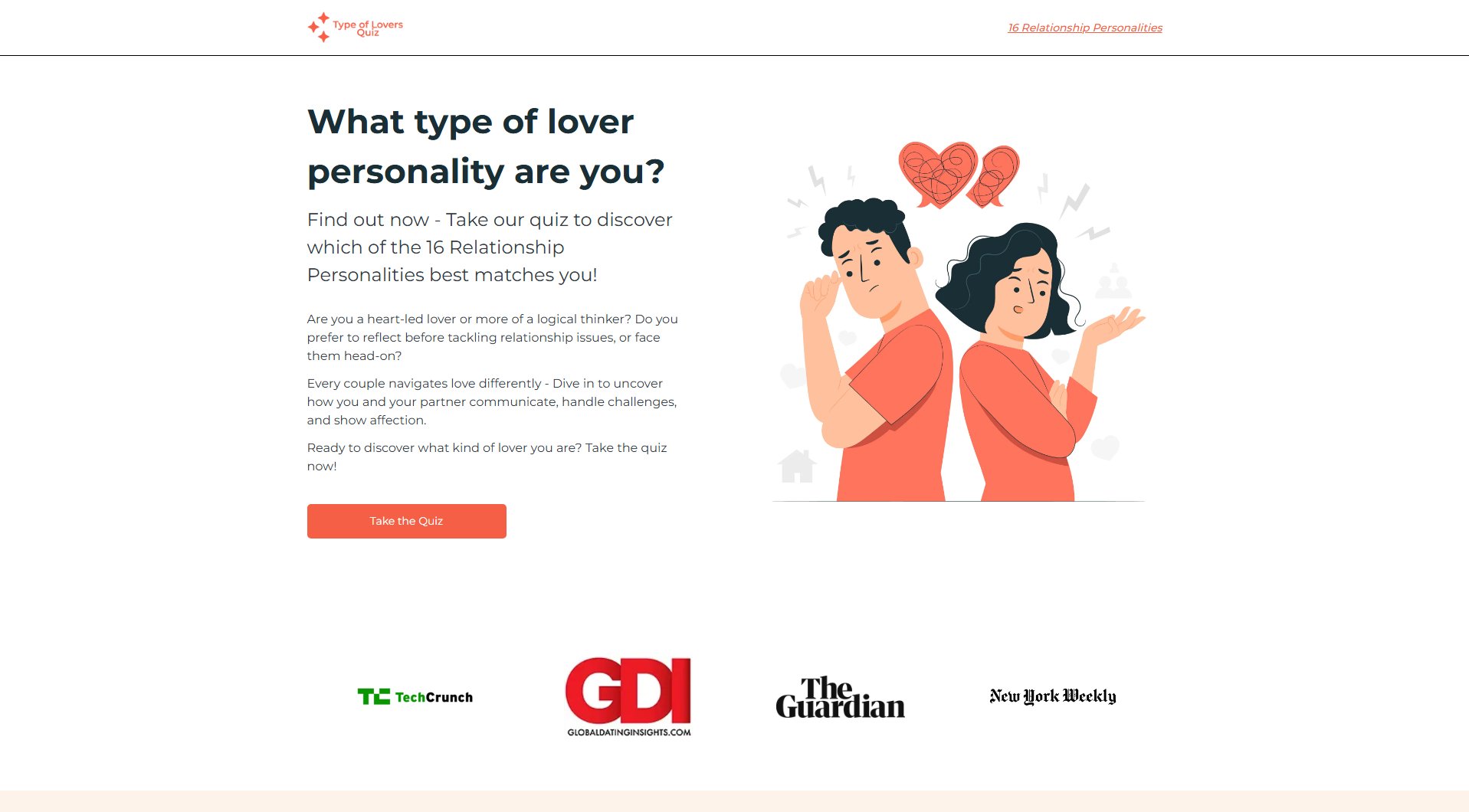 Type of Lovers - Flamme’s 16 Relationship Personality Quiz Type of Lovers - Flamme’s 16 Relationship Personality Quiz Interface & Screenshots Type of Lovers - Flamme’s 16 Relationship Personality Quiz Type of Lovers - Flamme’s 16 Relationship Personality Quiz Interface & Screenshots