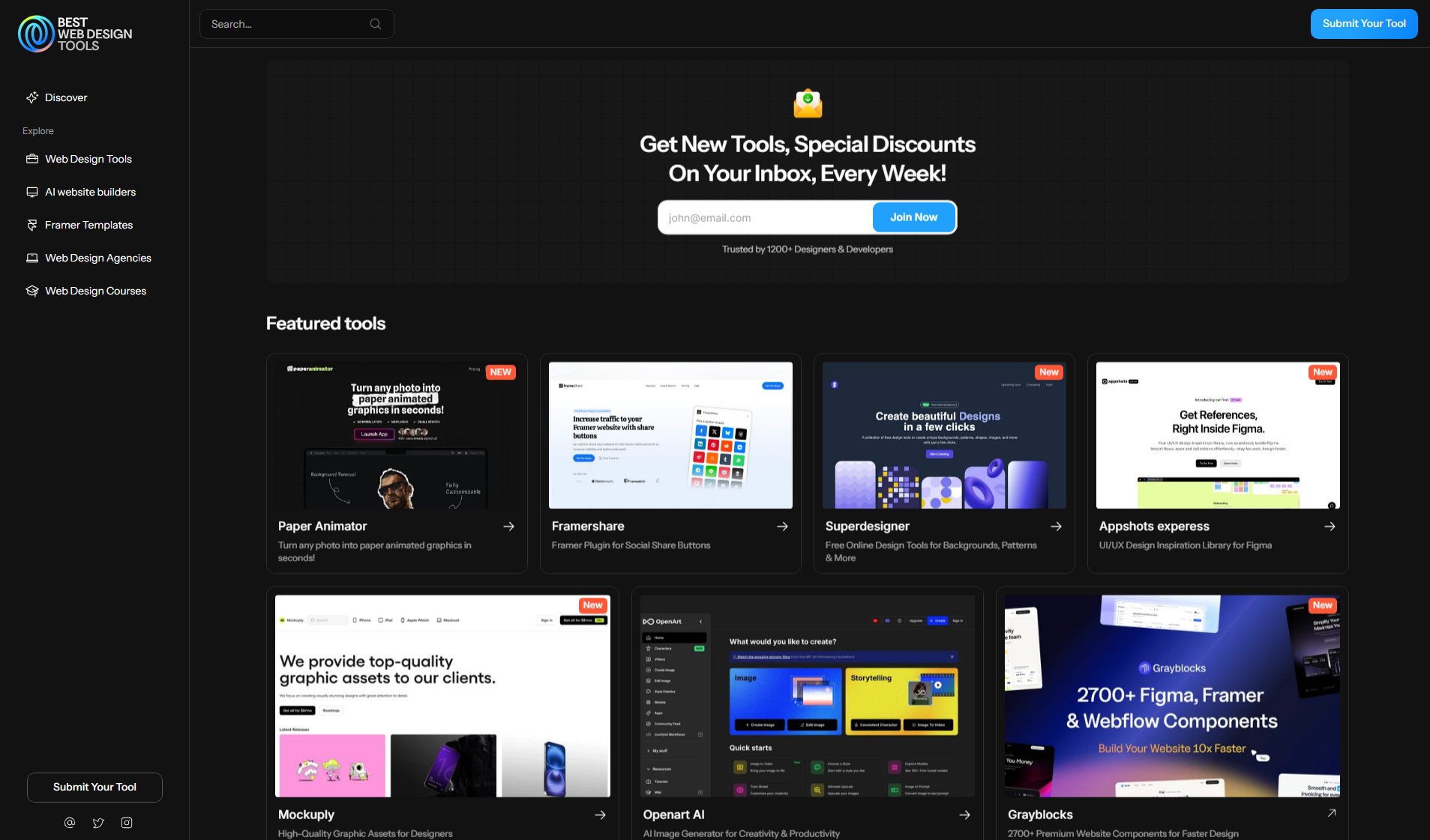 Best Web Design Tools Best Web Design Tools Interface & Screenshots