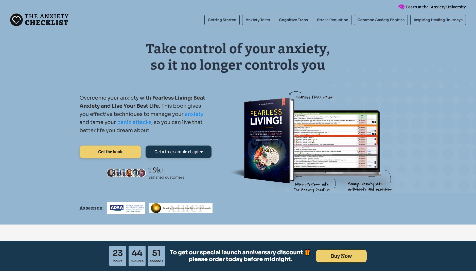 Anxiety Checklist Anxiety Checklist Interface & Screenshots