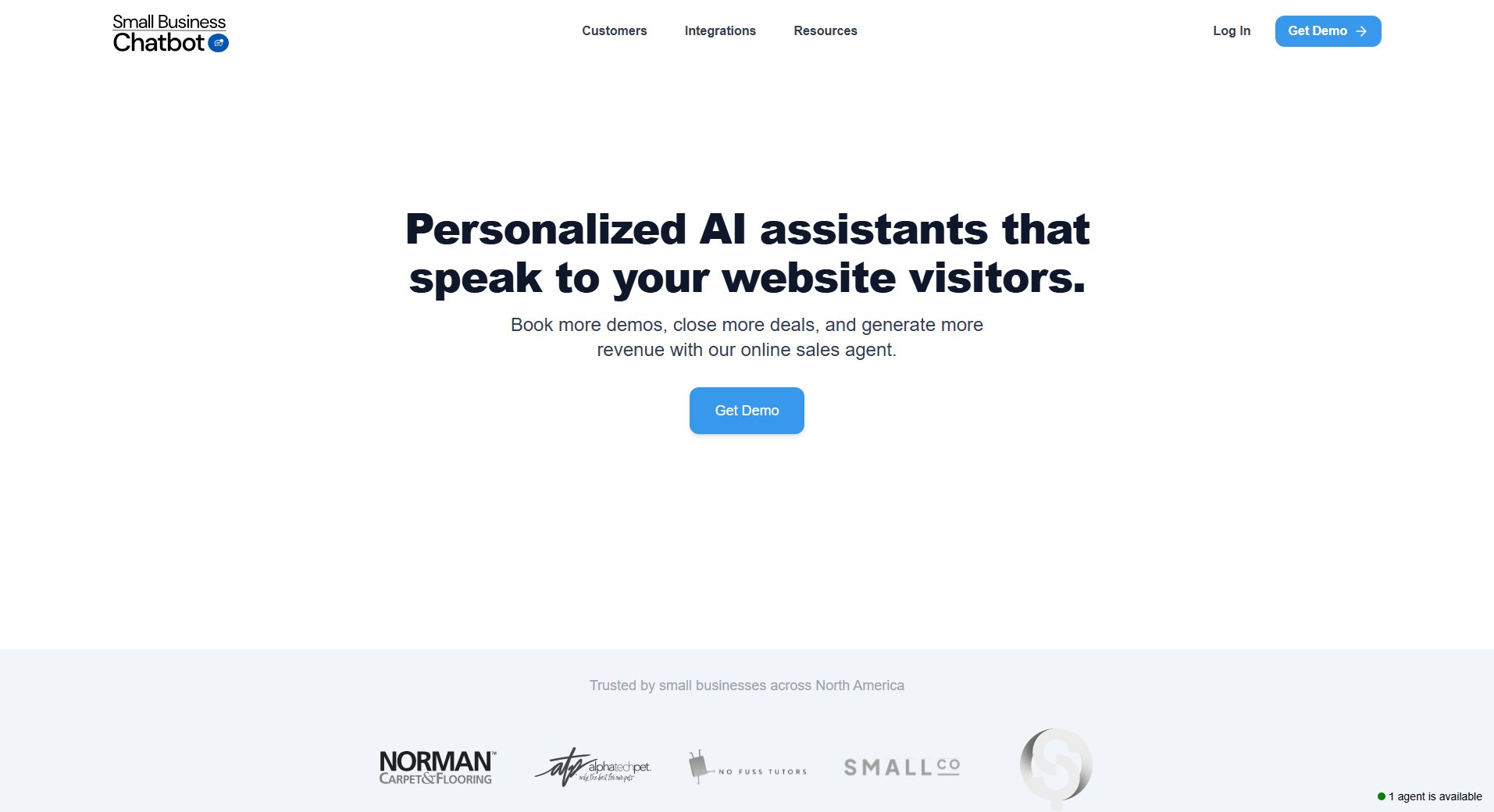 Small Business Chatbot Screenshot Small Business Chatbot Screenshot