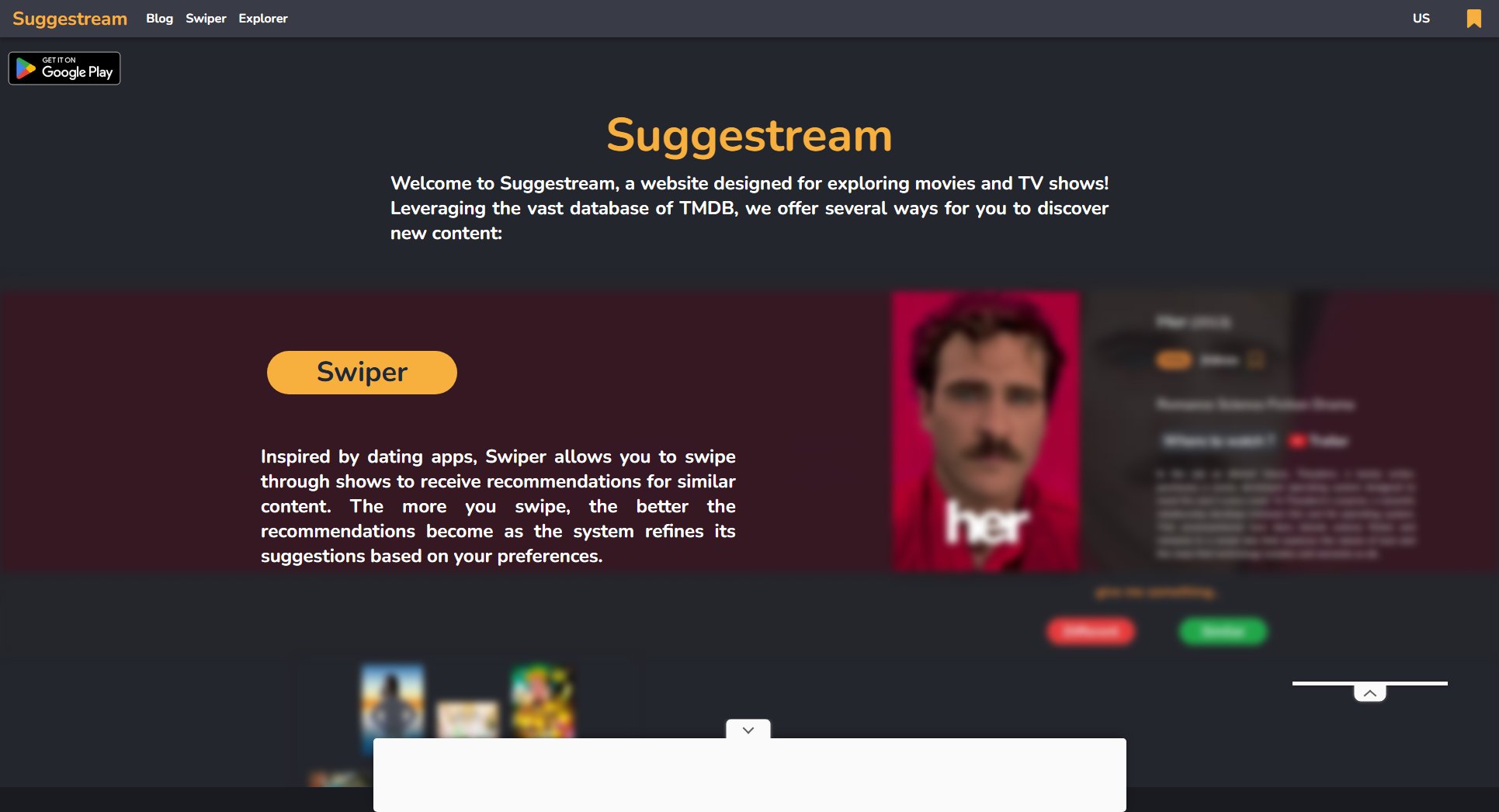 Suggestream Suggestream Interface & Screenshots Suggestream Suggestream Interface & Screenshots