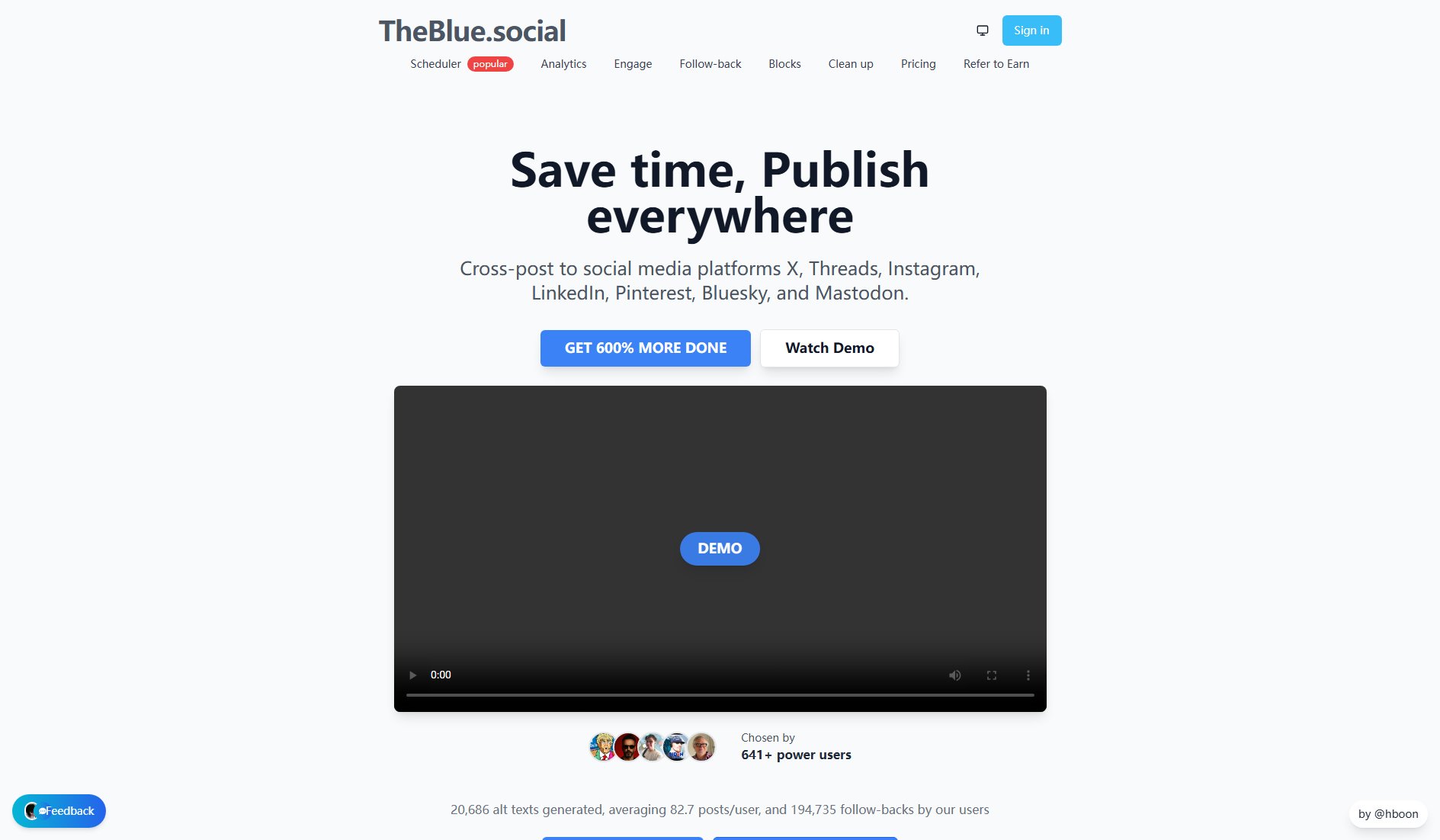 TheBlue.social TheBlue.social Interface & Screenshots