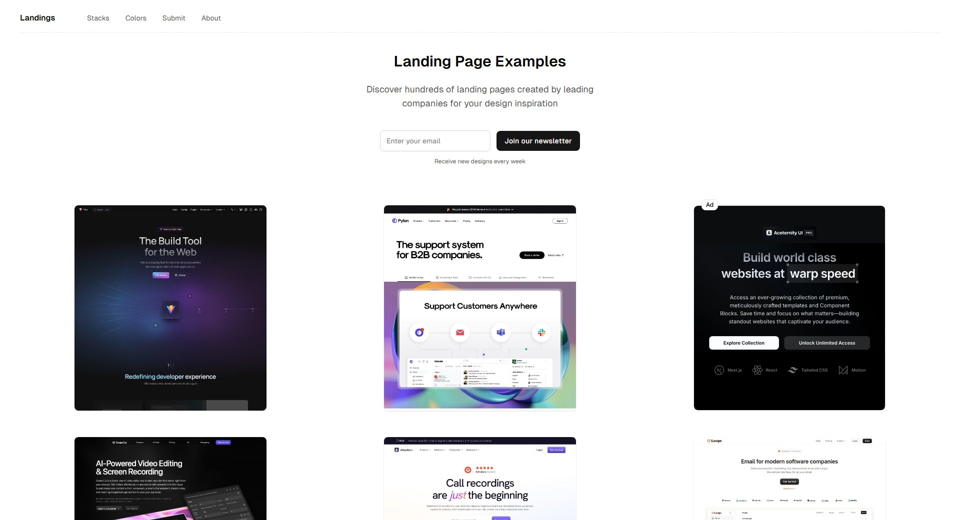 Landings.dev Landings.dev Interface & Screenshots Landings.dev Landings.dev Interface & Screenshots