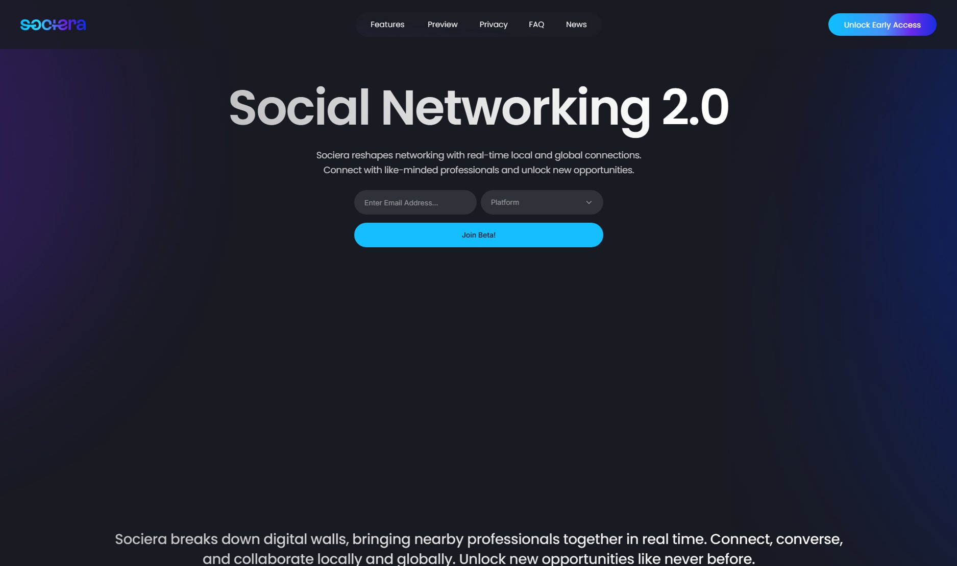 Sociera Sociera Interface & Screenshots