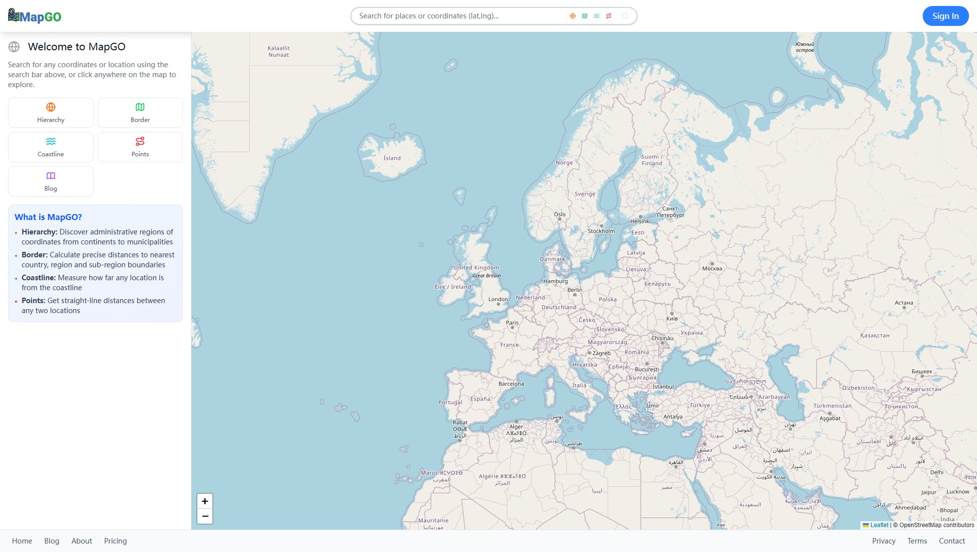 MapGO MapGO Interface & Screenshots MapGO MapGO Interface & Screenshots