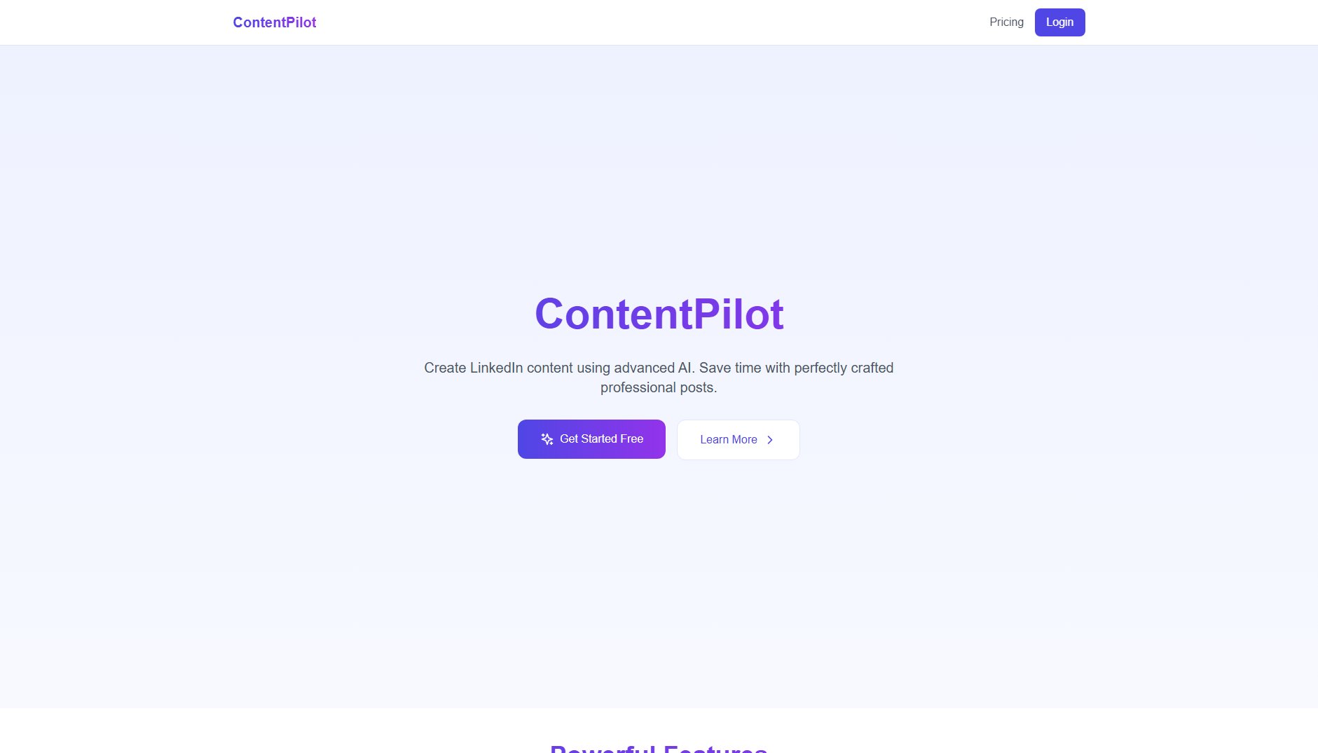 ContentPilot ContentPilot Interface & Screenshots
