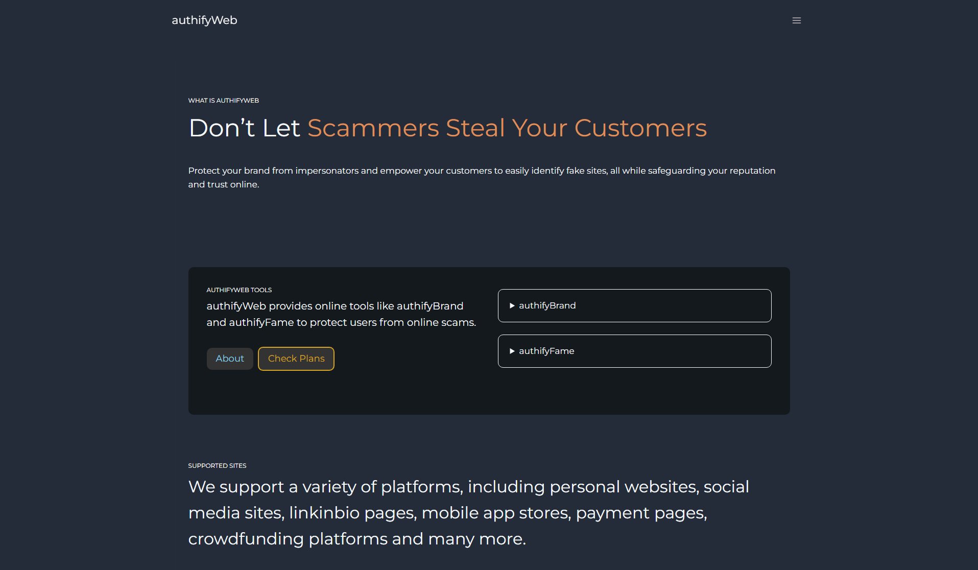 authifyWeb authifyWeb Interface & Screenshots