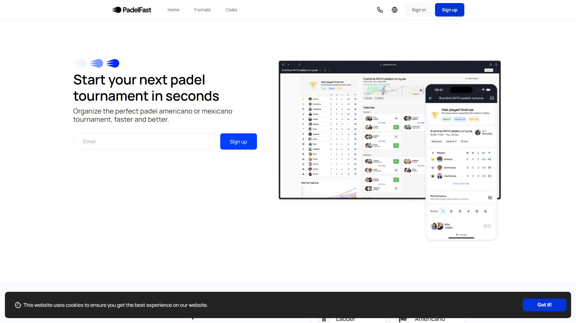 Padel Fast Screenshot