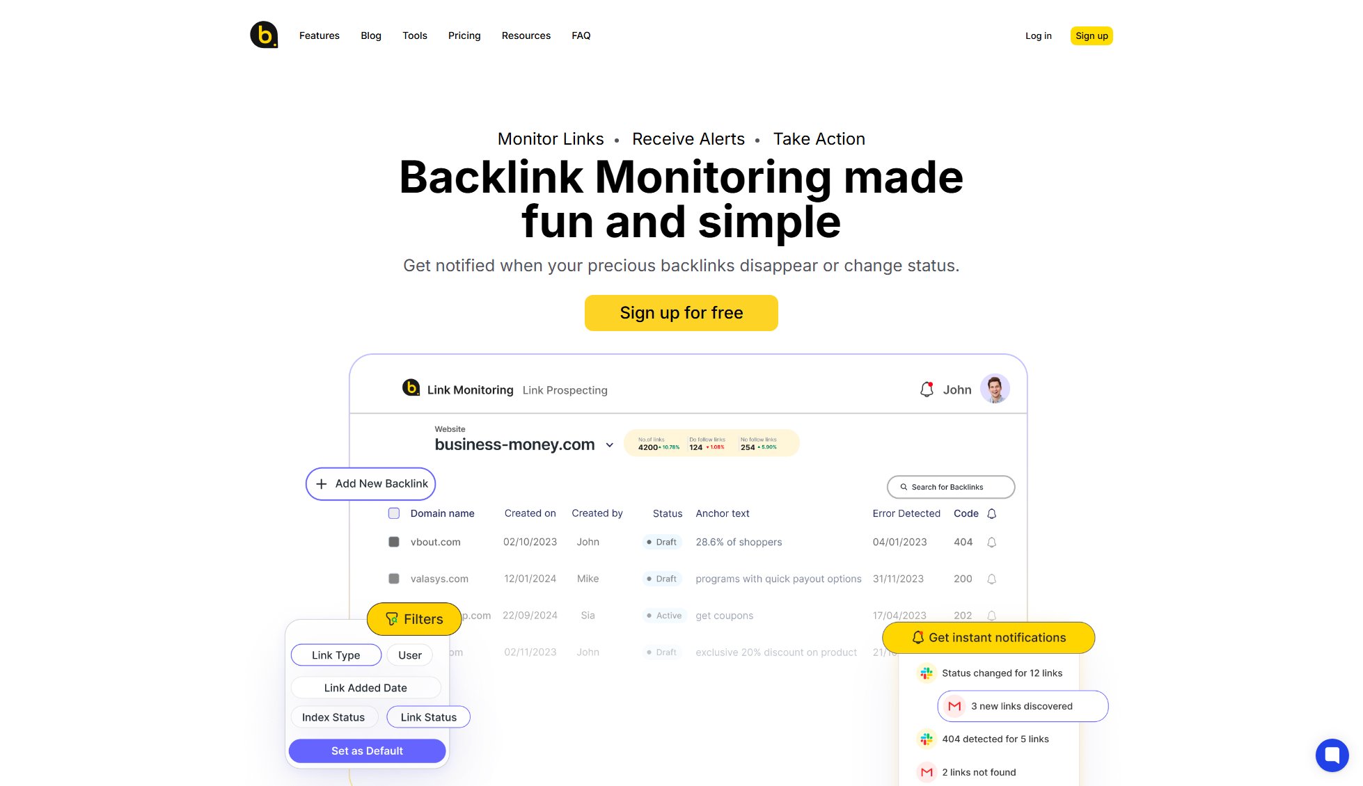 Backlink Monitor Backlink Monitor Interface & Screenshots Backlink Monitor Backlink Monitor Interface & Screenshots