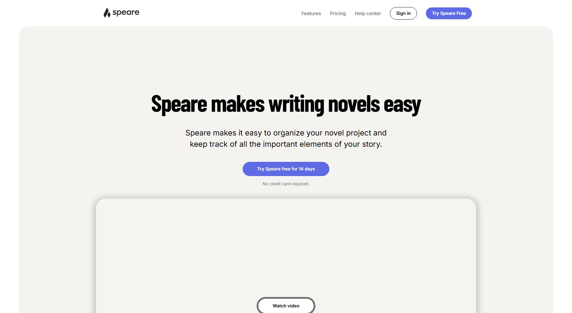 Speare Speare Interface & Screenshots