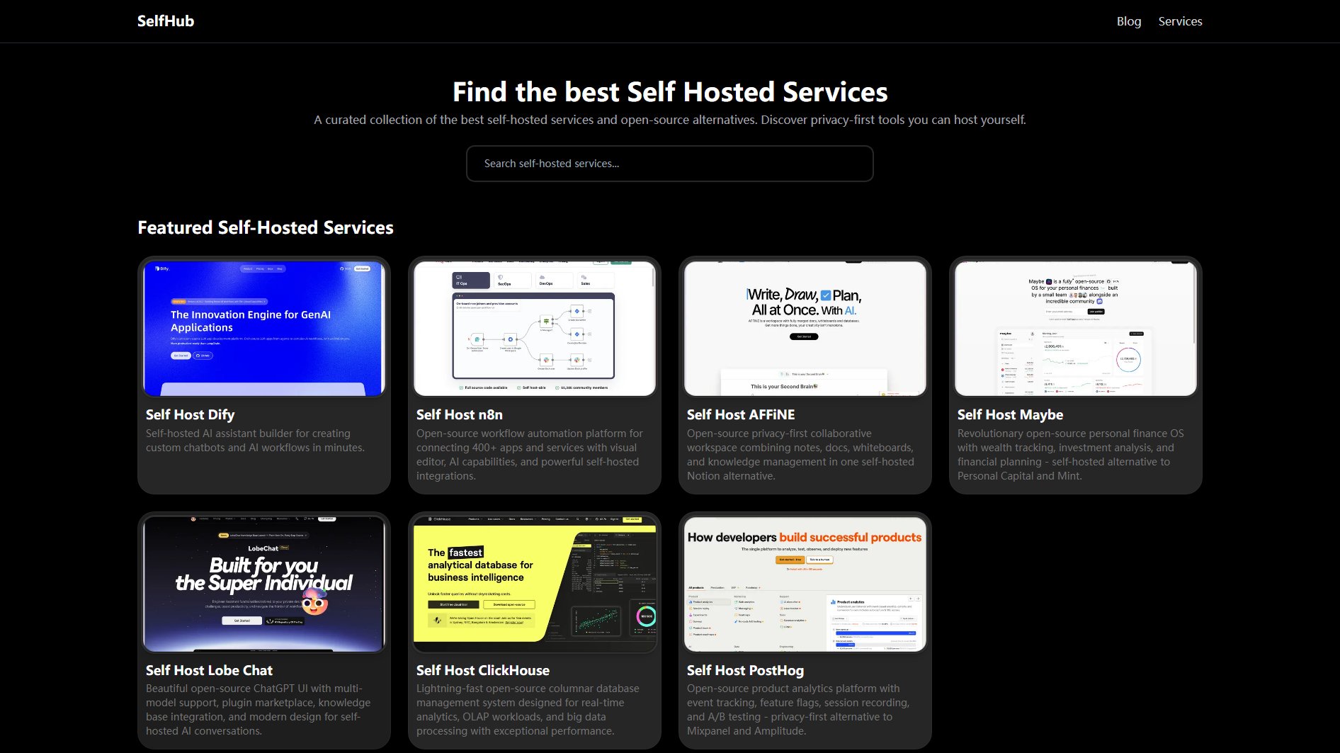 SelfHub SelfHub Interface & Screenshots SelfHub SelfHub Interface & Screenshots