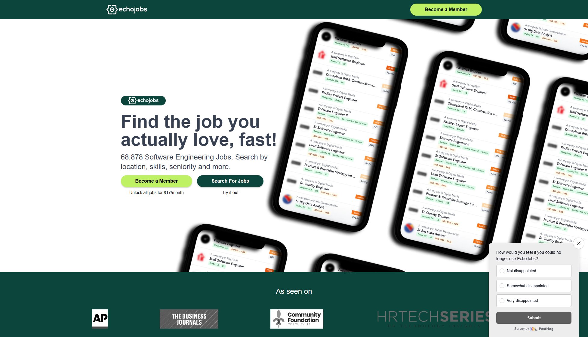 EchoJobs EchoJobs Interface & Screenshots