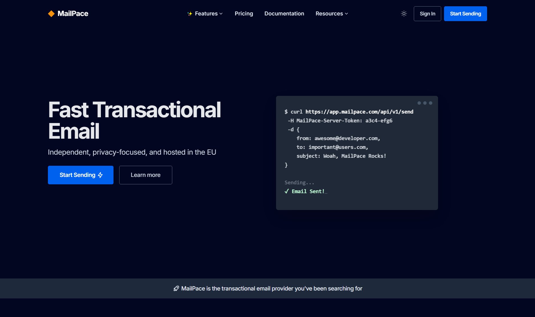 MailPace MailPace Interface & Screenshots