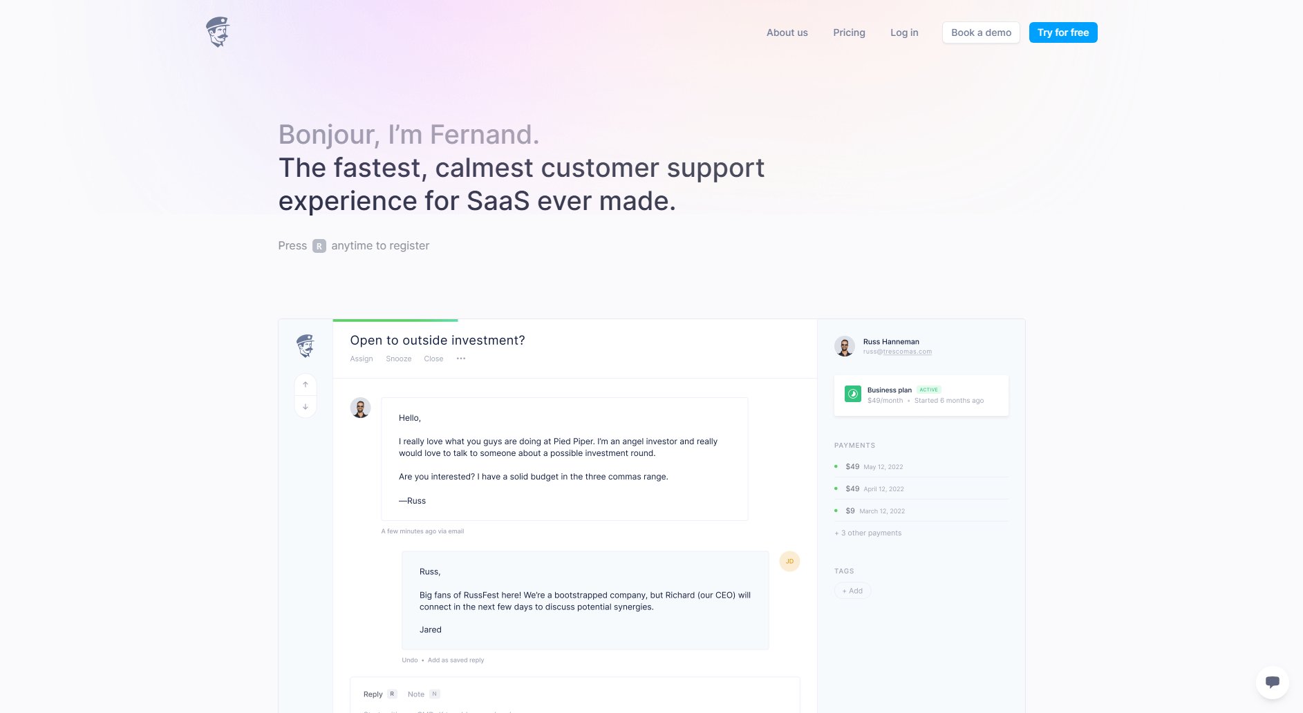 Fernand Fernand Interface & Screenshots